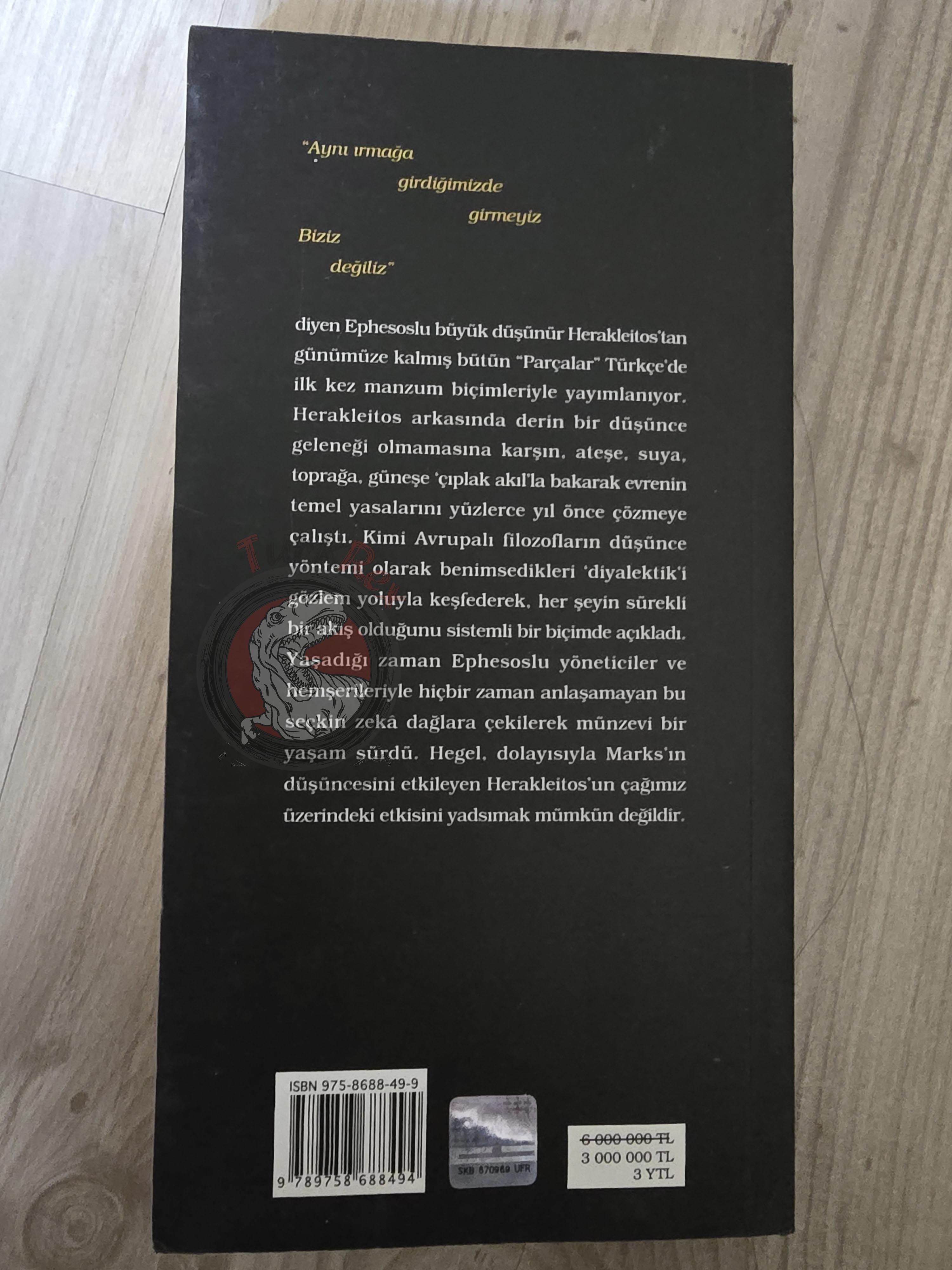 Heraclitus – Fragments 2004 Turkish Book Turkey