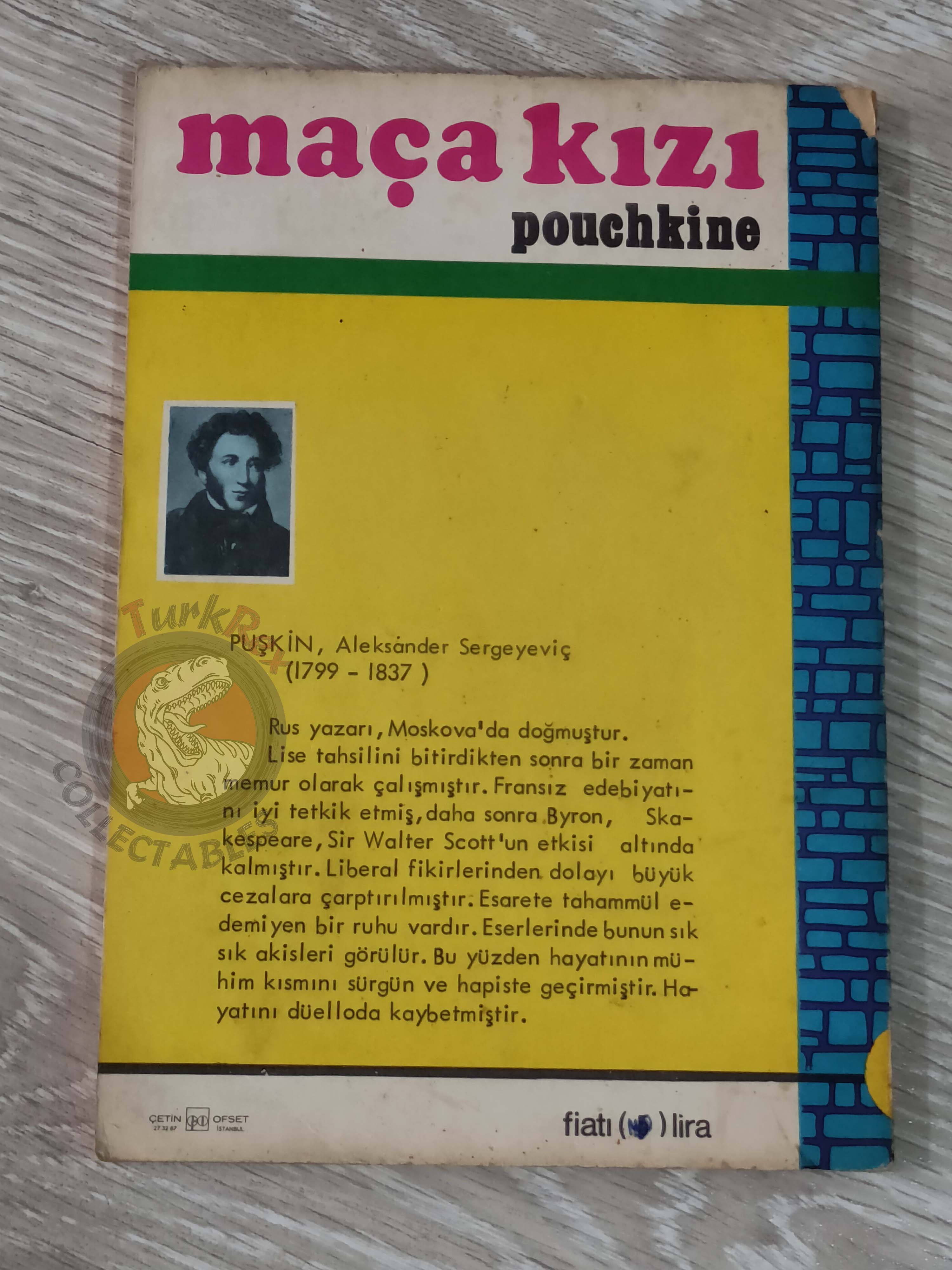 Alexander Pushkin – The Queen of Spades 1971 Turkish Book Turkey