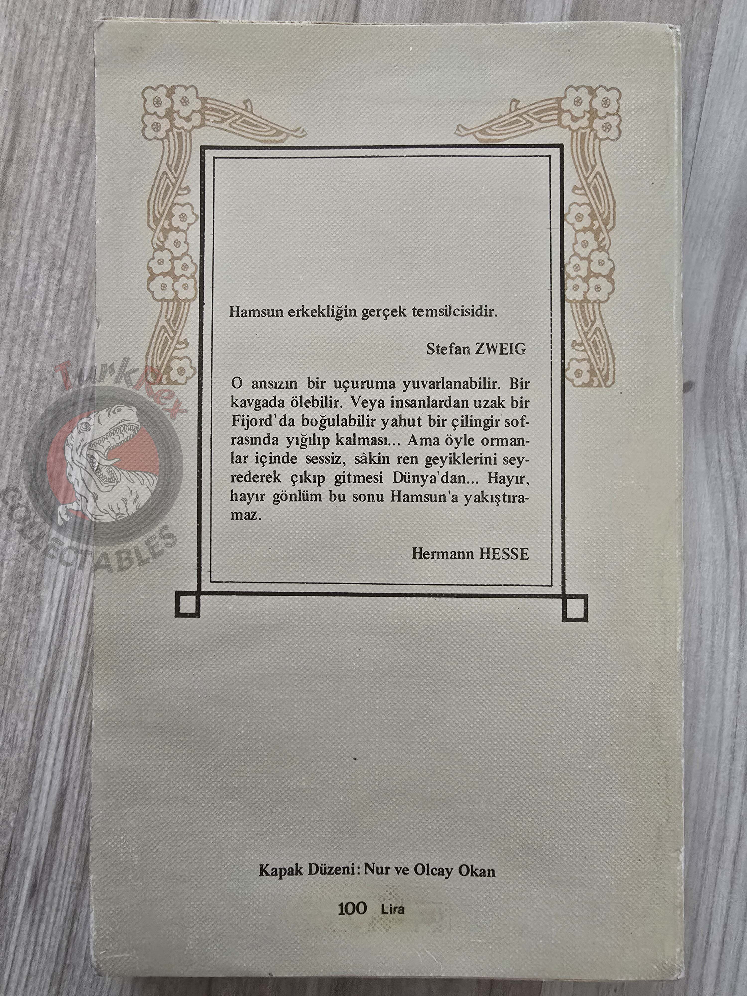 Knut Hamsun – Benoni 1980 Turkish Book Turkey