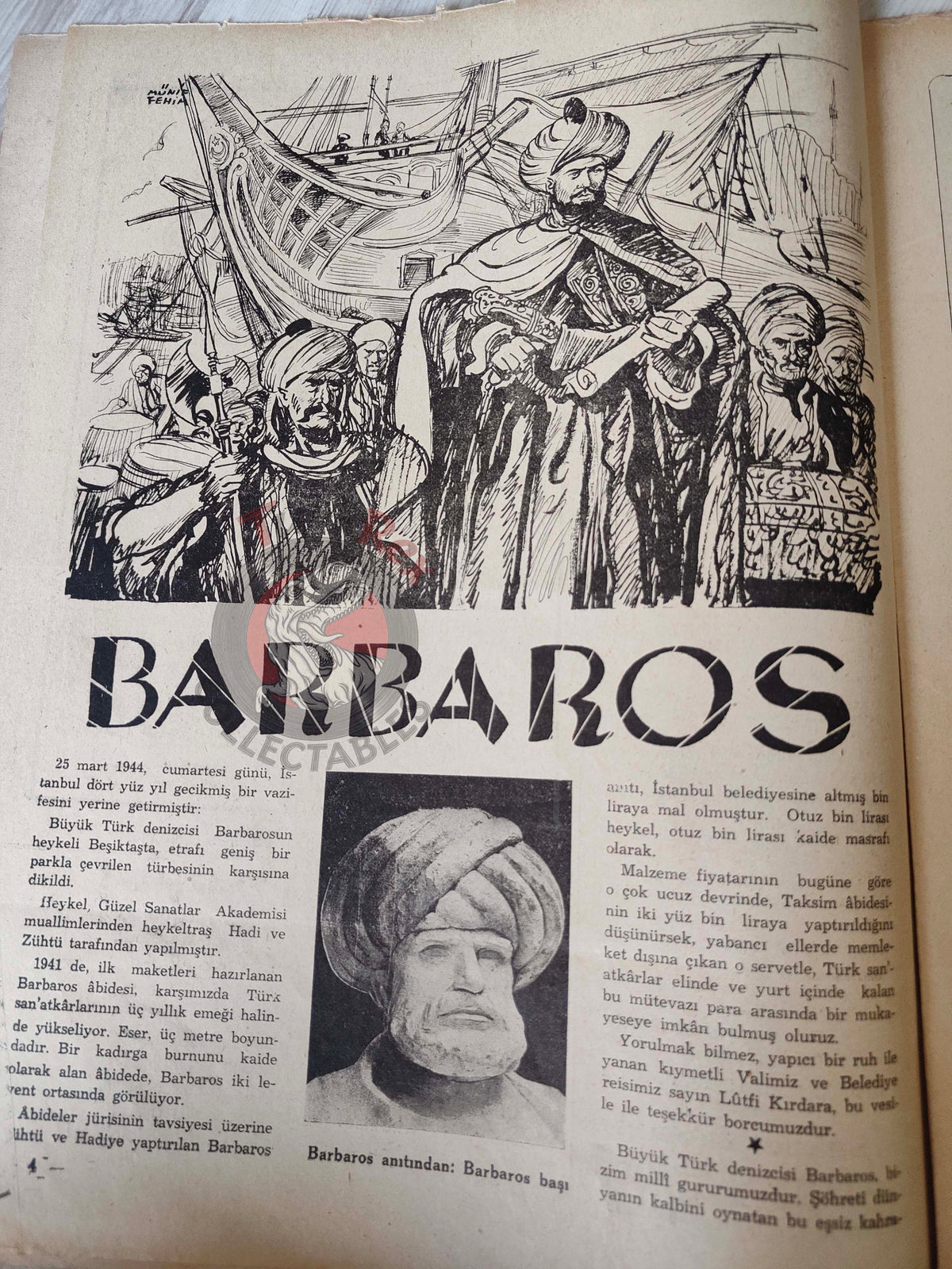 Akbaba 1944 Humor Magazine Turkish Turkey Germany WW2 era Bulgaria Leopold Levy