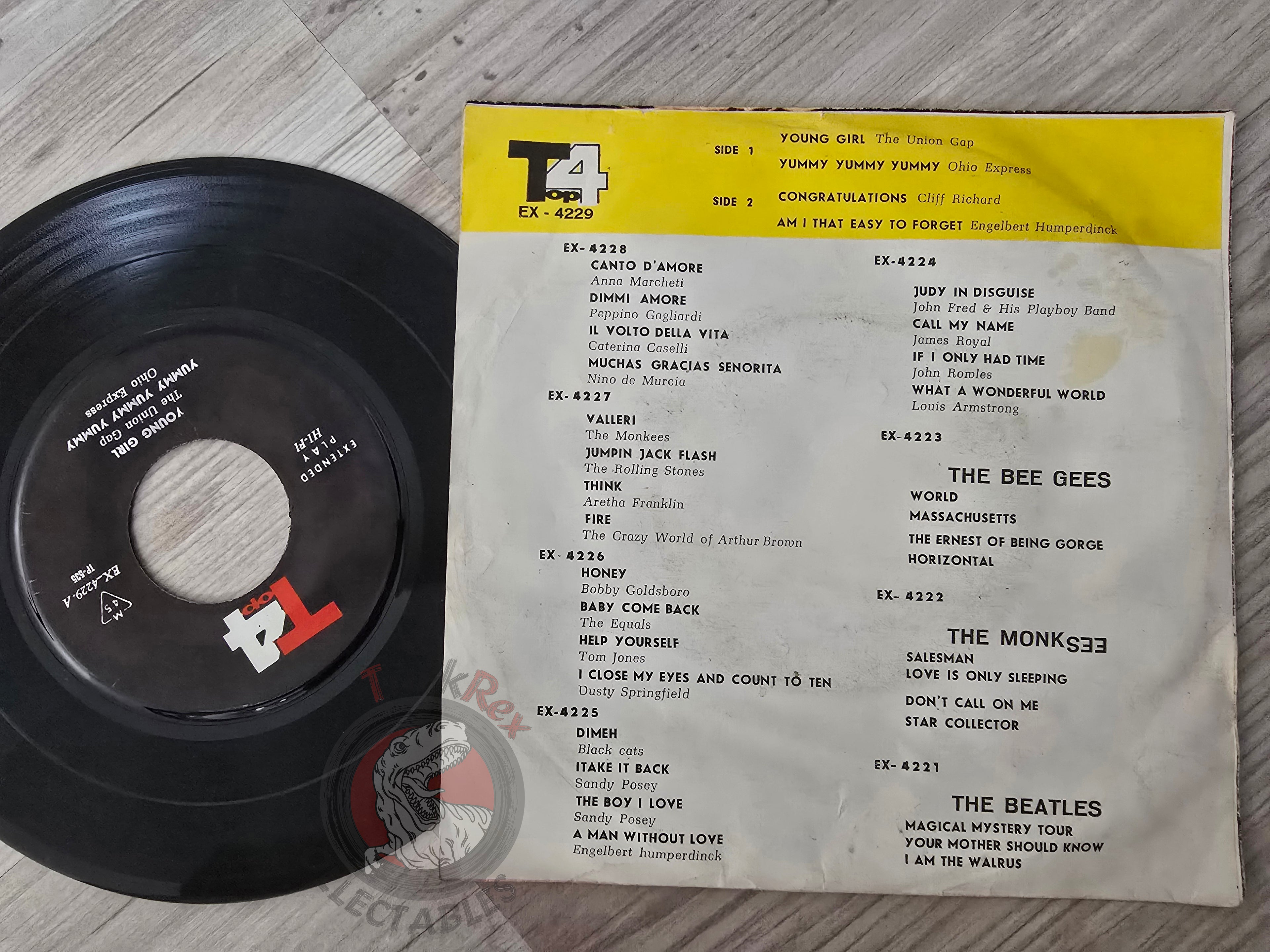 Cliff Richard  / The Union Gap / Ohio Express / Engelbert Humperdinck 7" Iran Pressing Vinyl Iranian Edition
