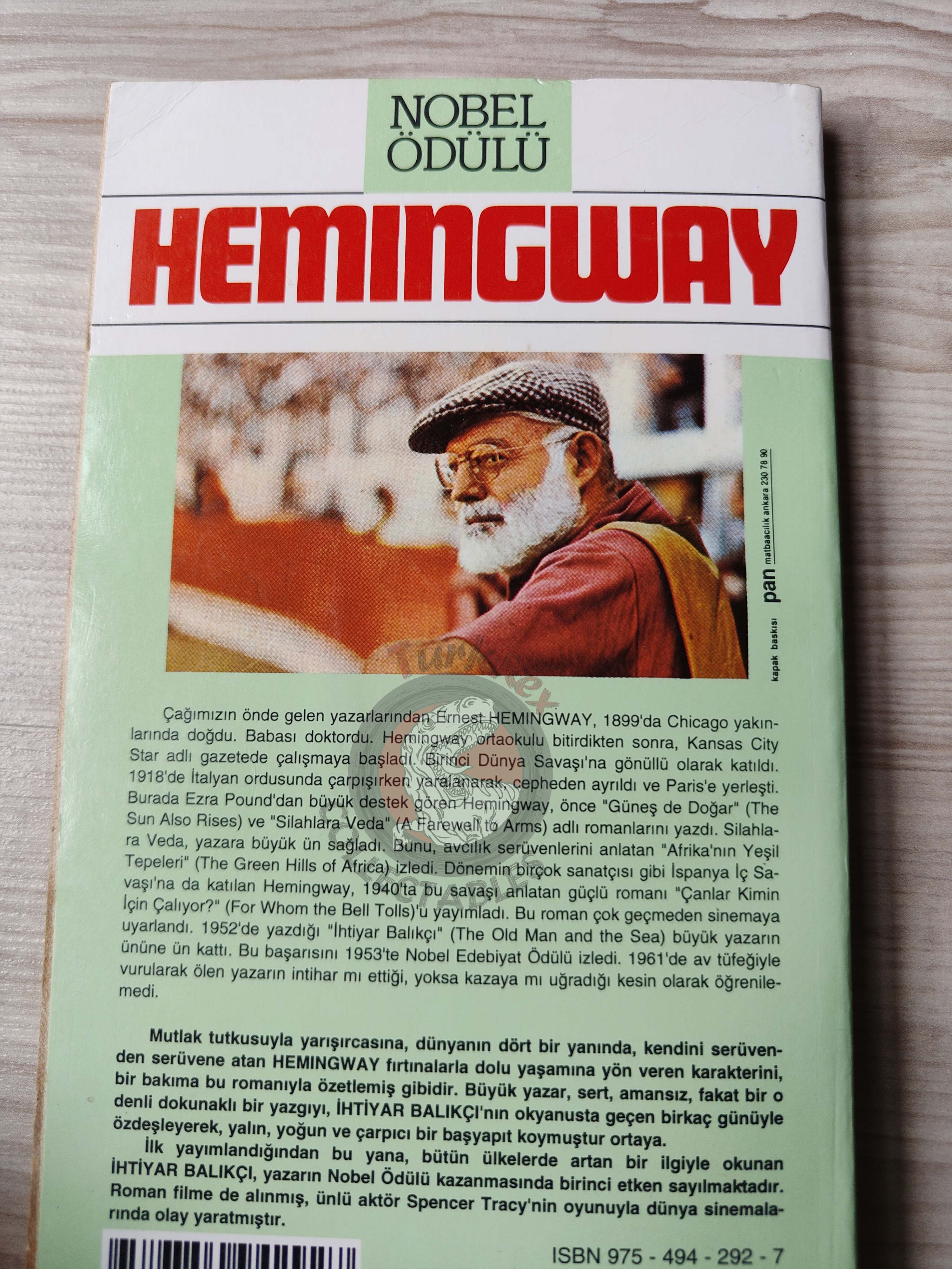 Ernest Hemingway – The Old Man and the Sea 1997 Turkish Book Turkey