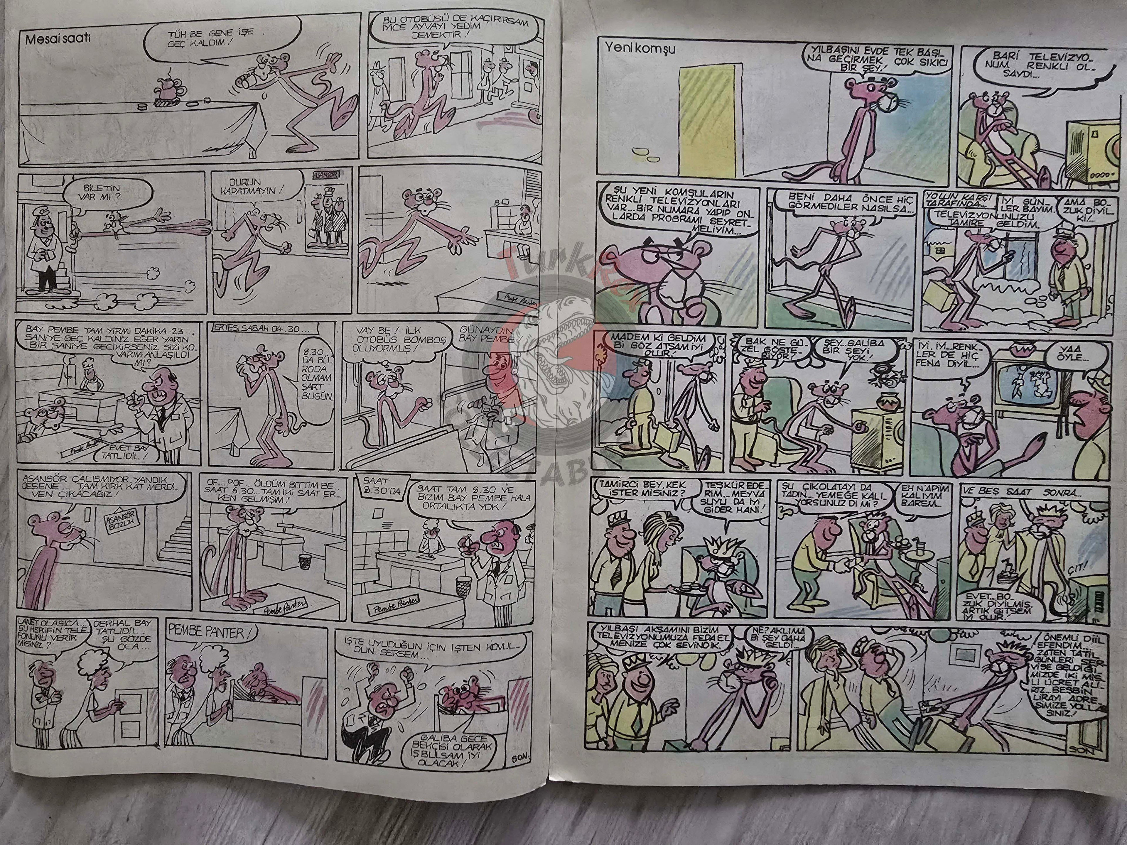 The Pink Panther 80s Turkish Comic Turkey Bulvar Gazetesi