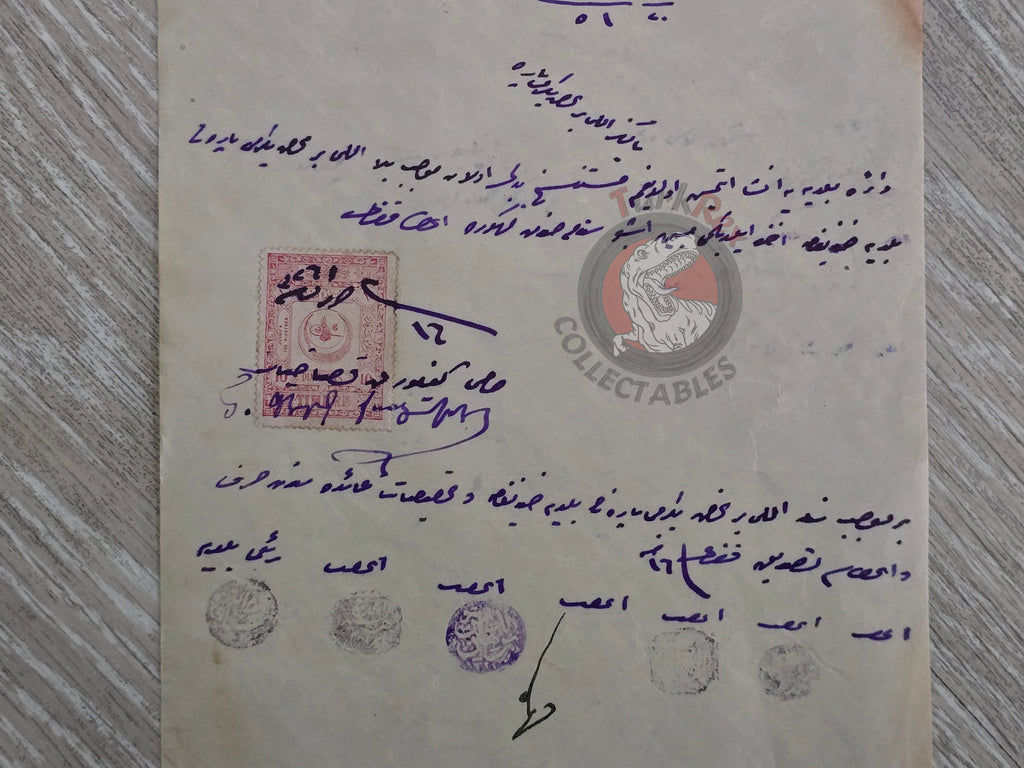 Ottoman Official Payment Deed 1910 Armenian Citizen Armenia Kazazian