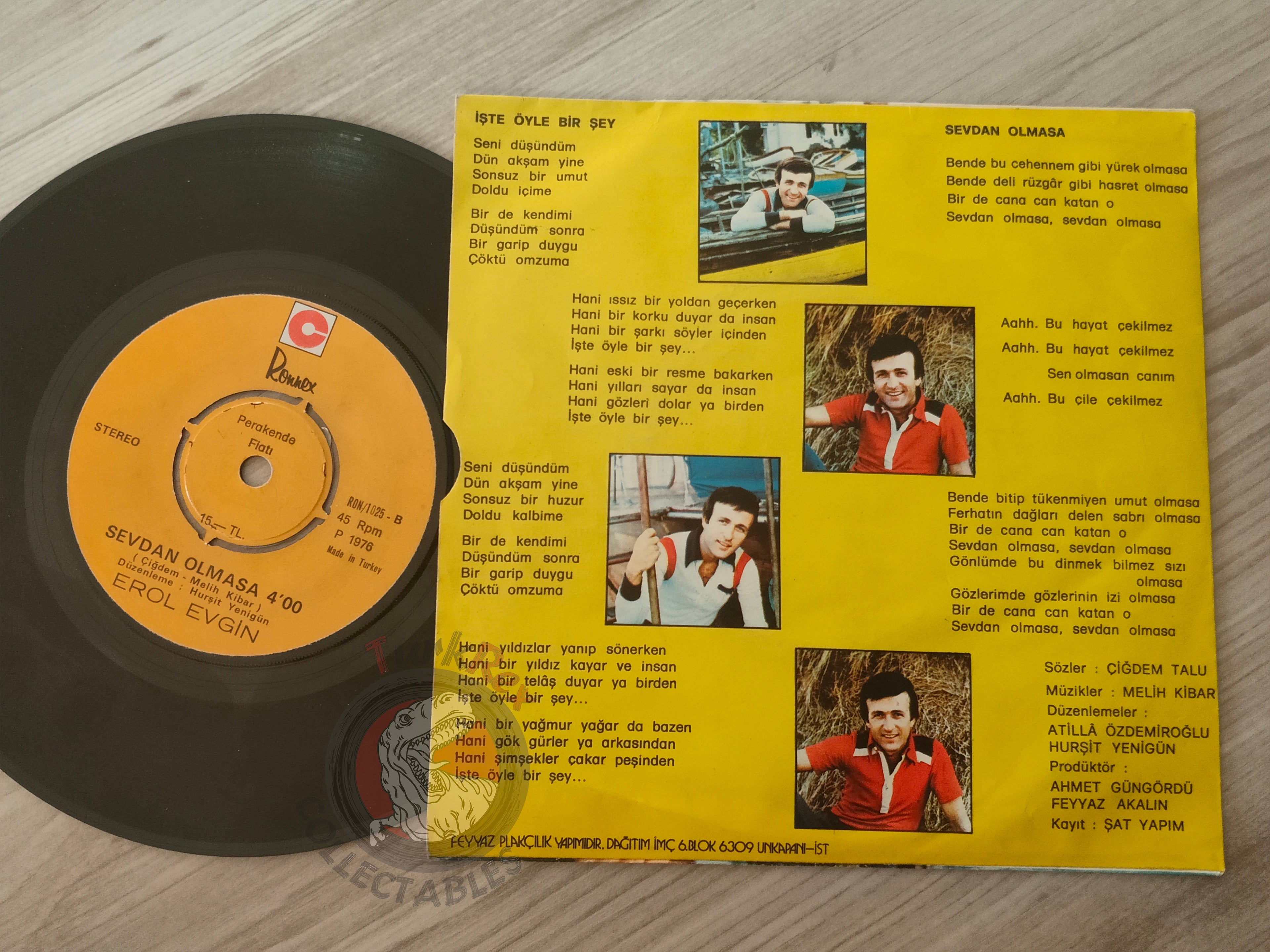 Erol Evgin – İşte Öyle Bir Şey 7" Turkish Pressing Vinyl Turkey Edition