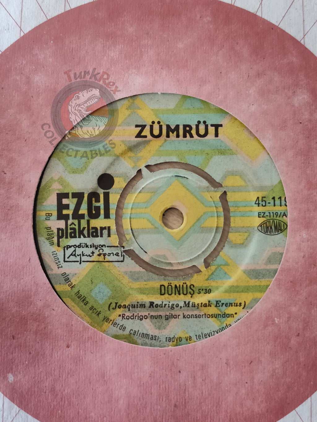 Zümrüt – Dönüş / Sevgim 7" Turkish Pressing Vinyl Turkey Edition Joaquín Rodrigo