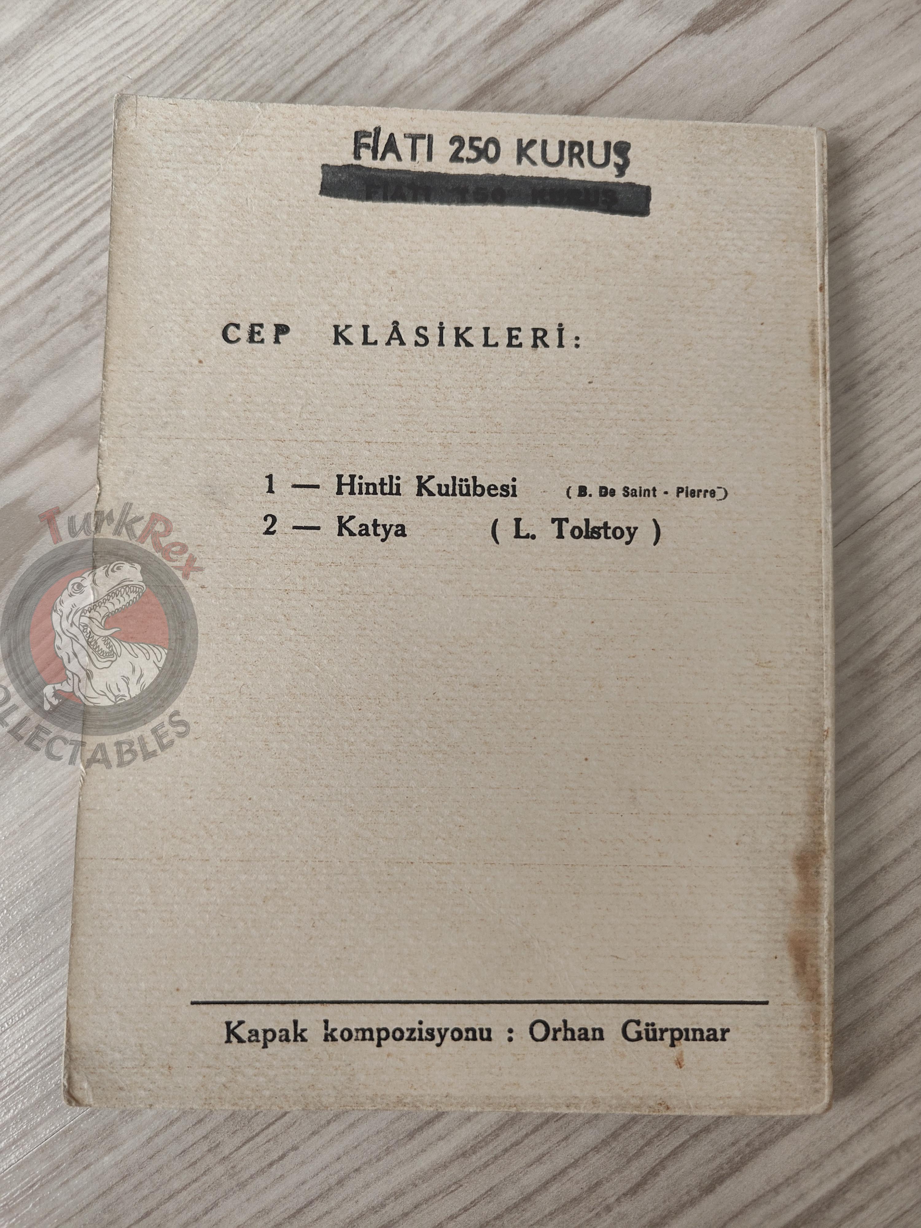 Bernardin de Saint-Pierre – The Indian Cottage 1961 Turkish Book Turkey