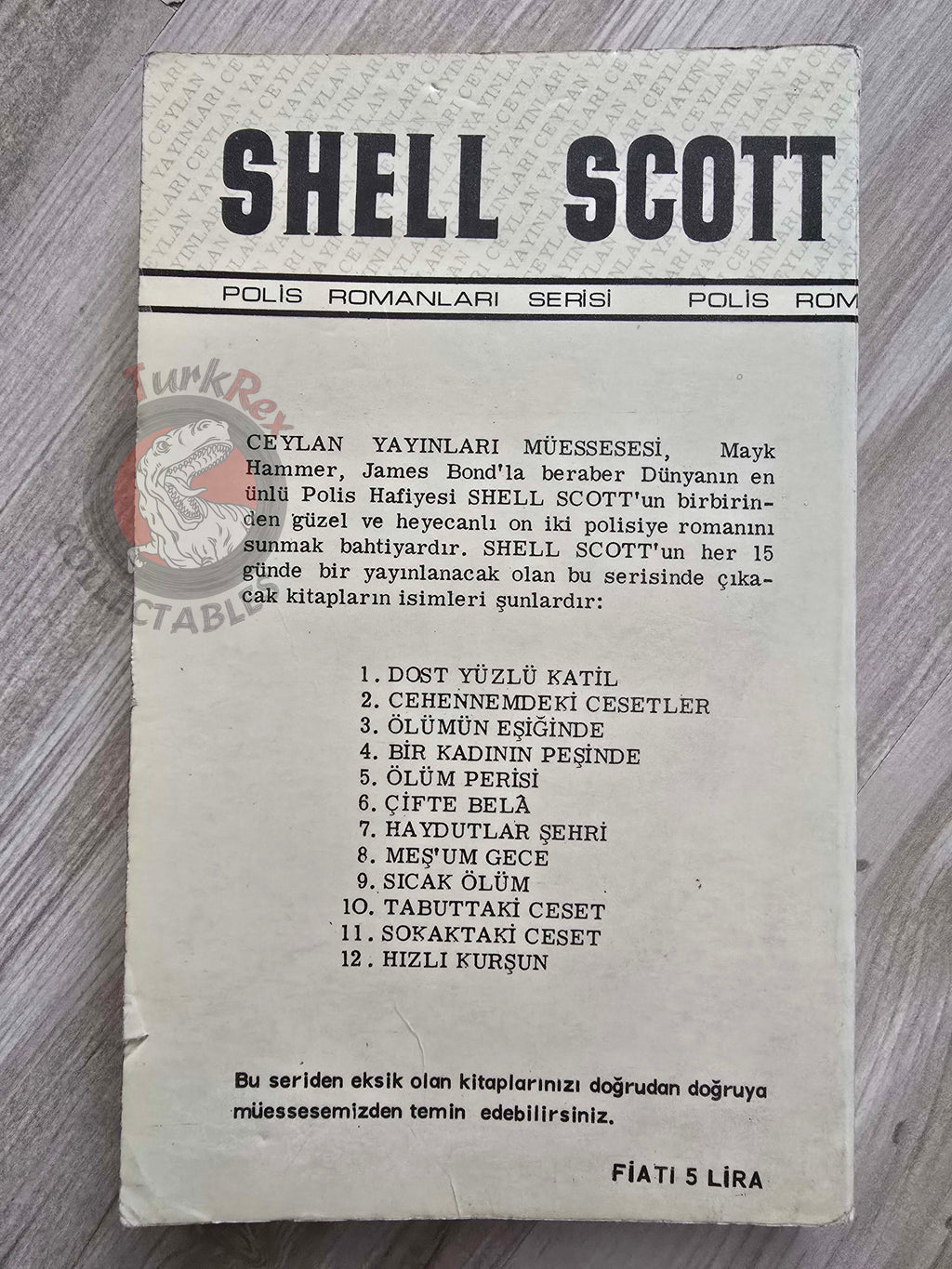 Richard S. Prather – Shell Scott The Trojan Hearse 1967 Turkish Book Turkey