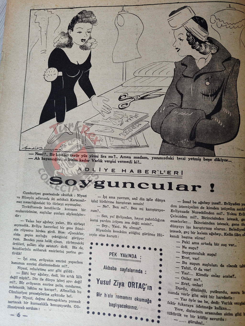 Akbaba 1943 Humor Magazine Turkish Turkey Germany Gramophone WW2 era Russia USA