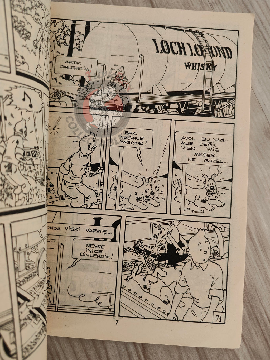 Tintin –  The Black Island 1980s Turkish Edition Comic Turkey