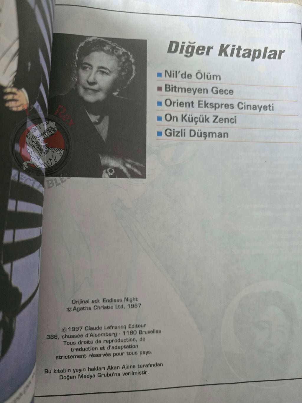 Agatha Christie -  Endless Night 1997 Turkish Comic Turkey François Rivière