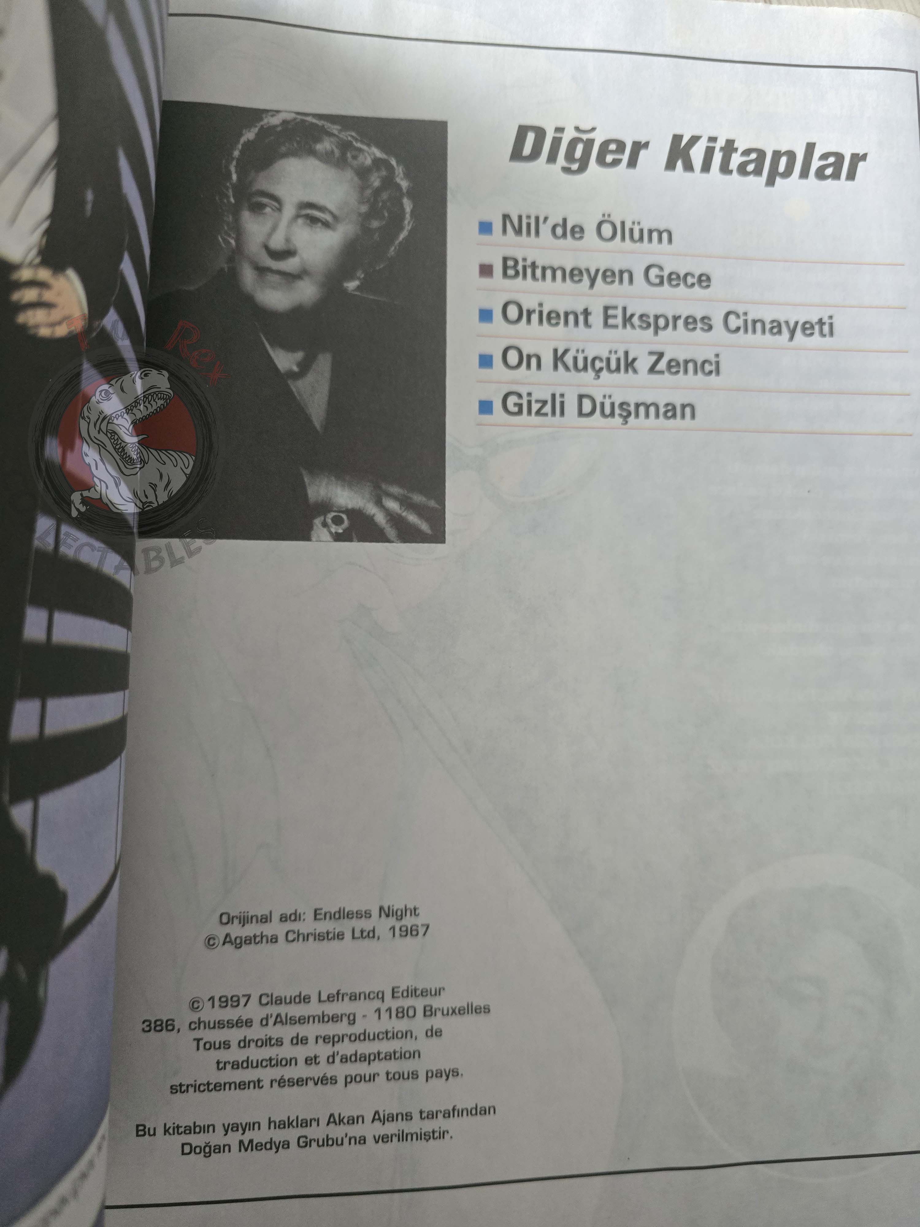 Agatha Christie -  Endless Night 1997 Turkish Comic Turkey François Rivière