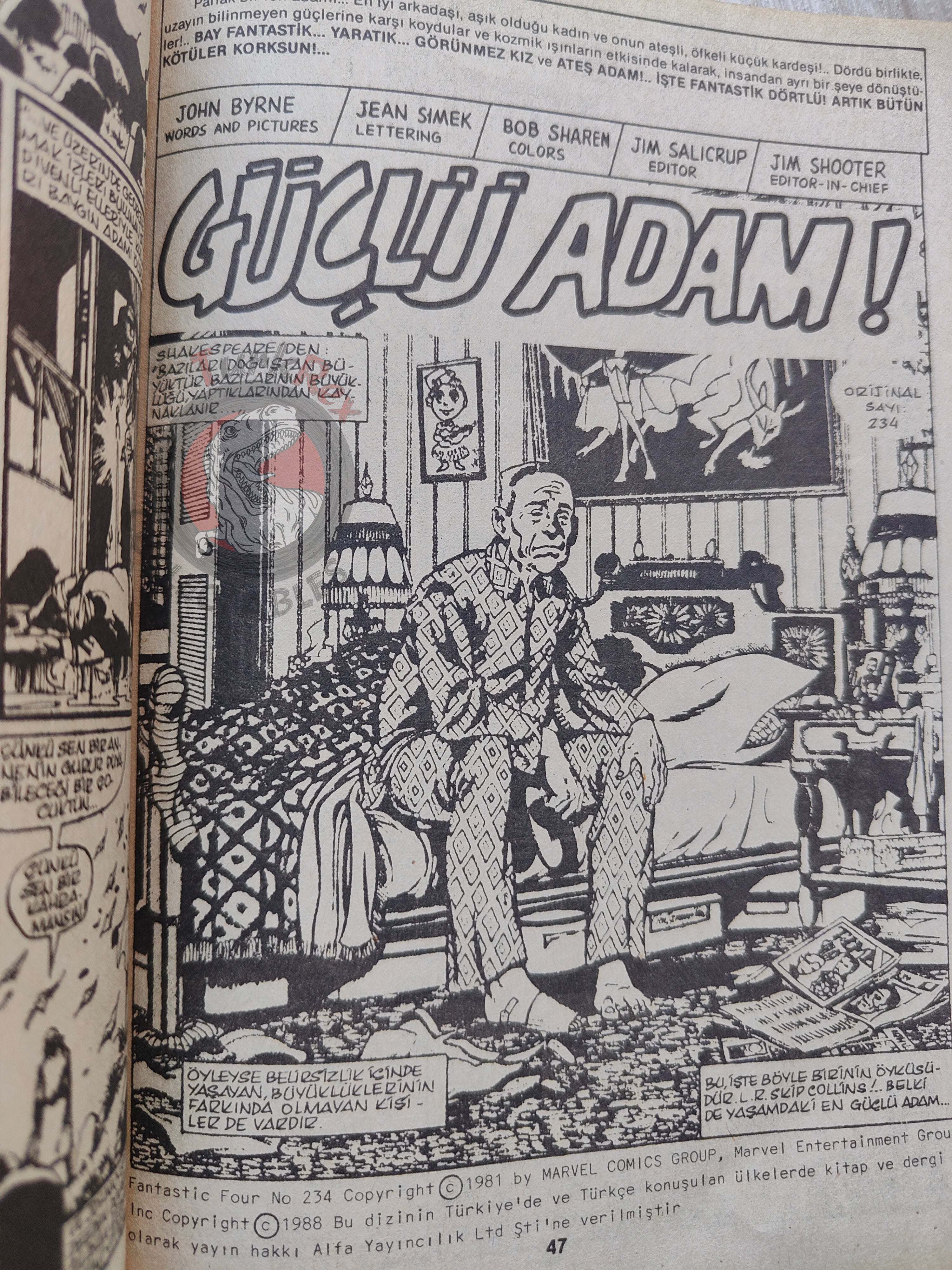 Fantastic Four #13 1988 Turkish Comic Turkey #232 #233 #234 #235