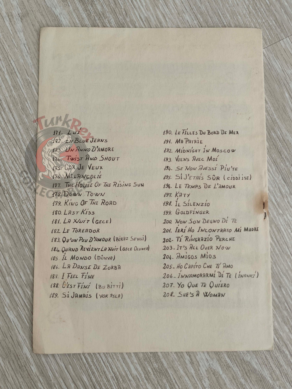 The Shadows – Back Home / 36-24-36 Turkish Vintage Musical Notes Sheet Turkey Cliff Richard