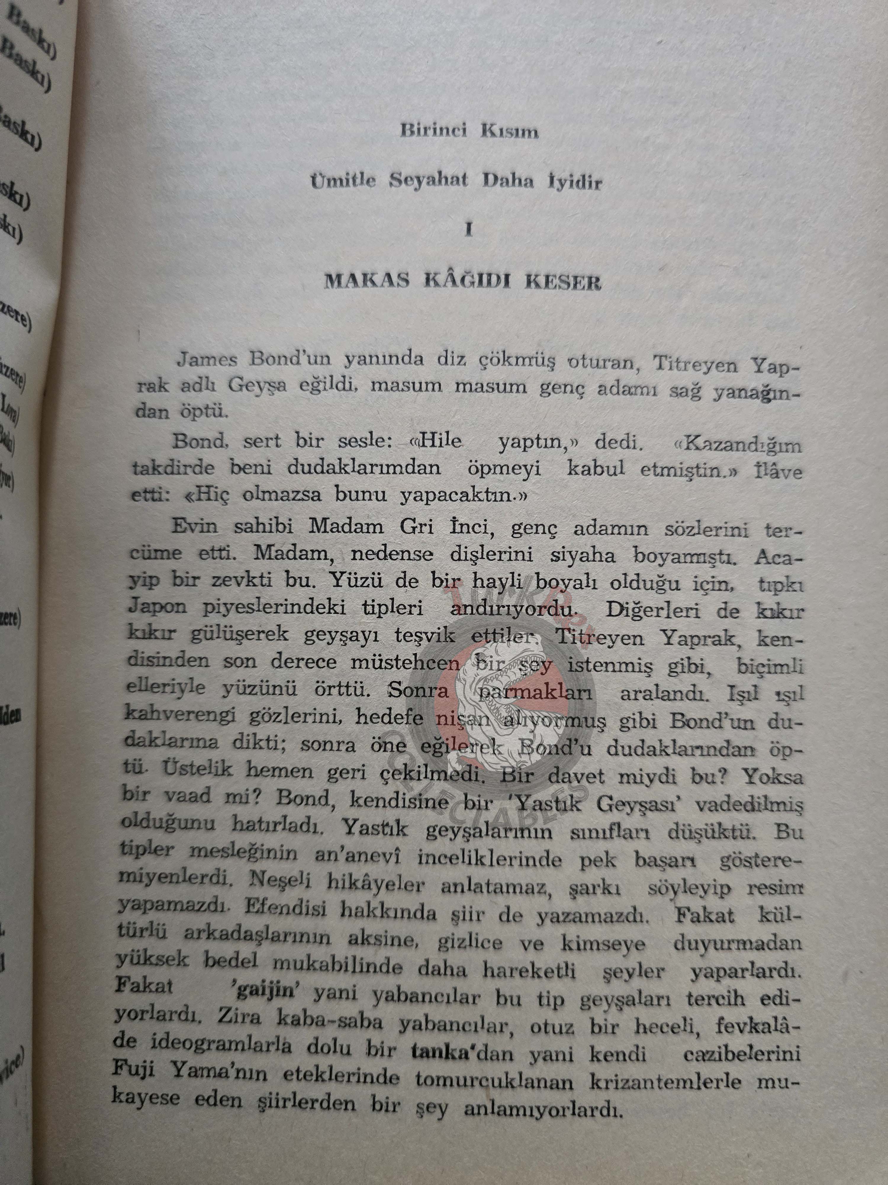 James Bond - You Only Live Twice 1966 1st Turkish Book Turkey Ian Fleming