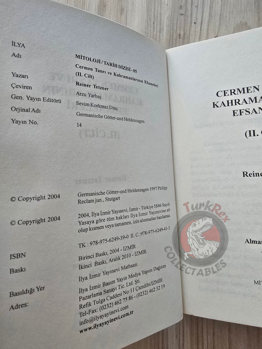 Riner Tetzner – Germanic Myths and Legends 2010 Turkish Book Turkey