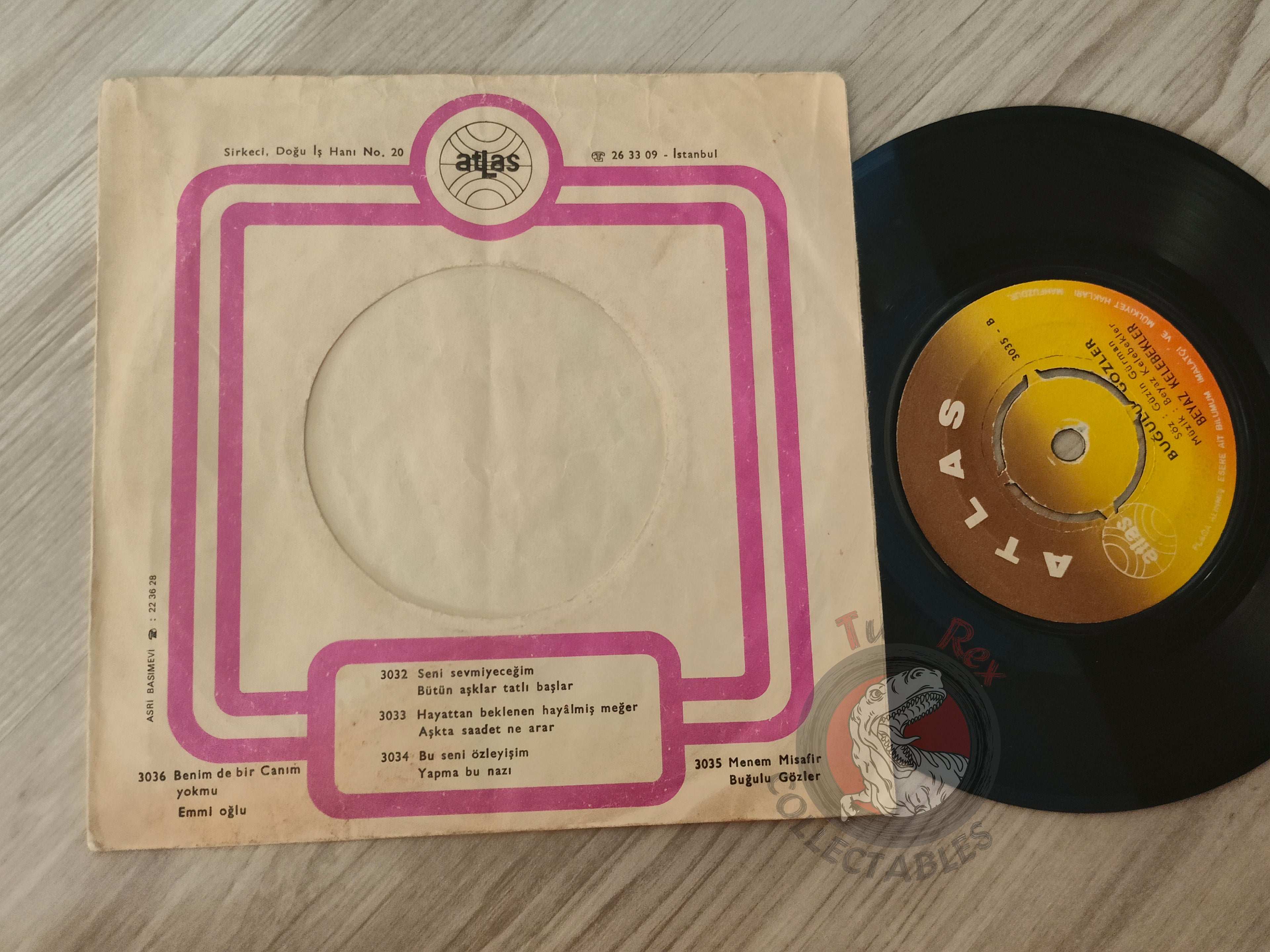Beyaz Kelebekler – Menem Misafir 7" Turkish Pressing Vinyl Turkey Edition