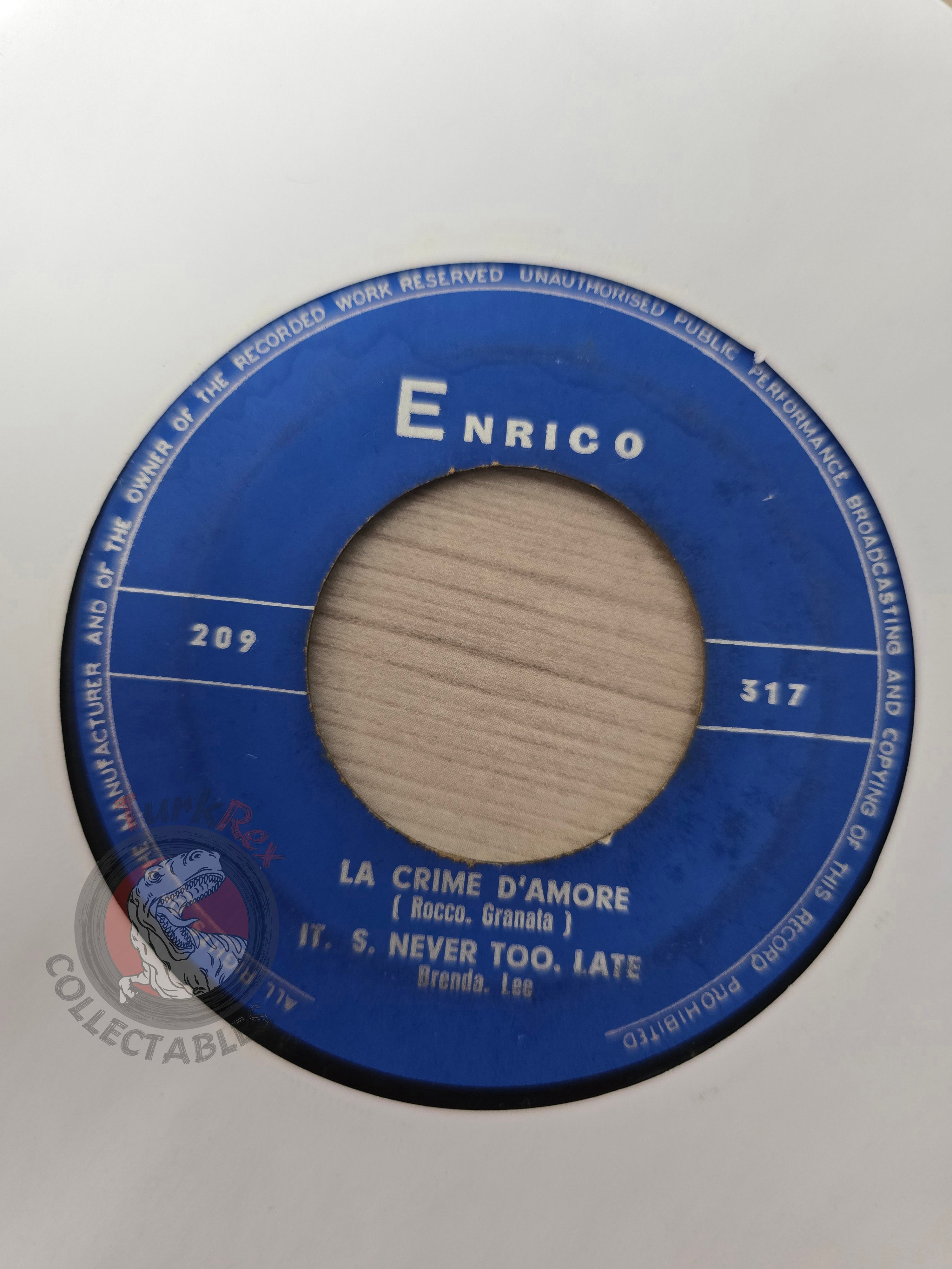 Enrico Macias / Rocco Granata / Brenda Lee 7" Iran Pressing Vinyl Iranian Edition