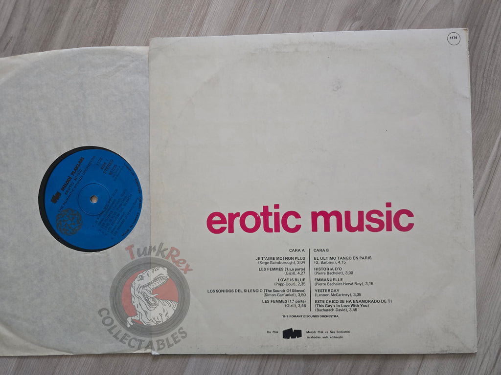 Erotic Music – The Romantic Sounds Orchestra  Turkish Pressing Vinyl Turkey Edition