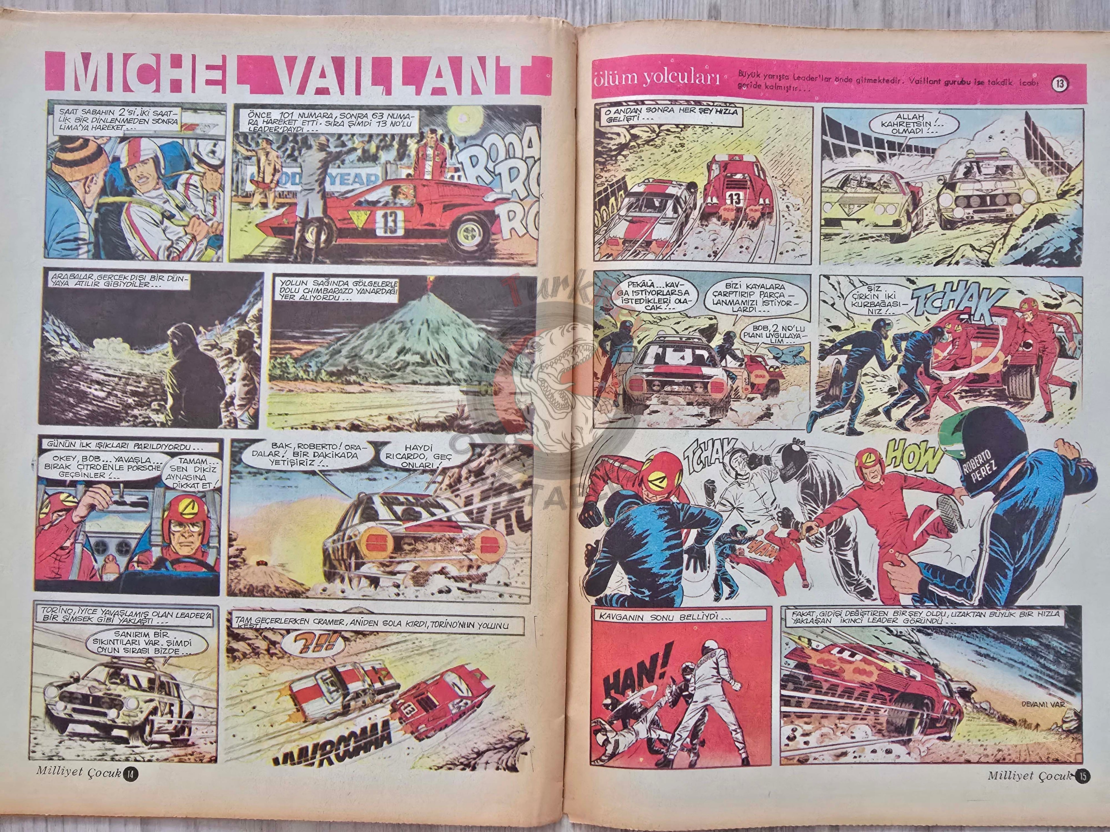 Milliyet Çocuk #65 1974 Turkish Comic Mag Turkey Lucky Luke Michel Vaillant Il Colonnello Caster’Bum