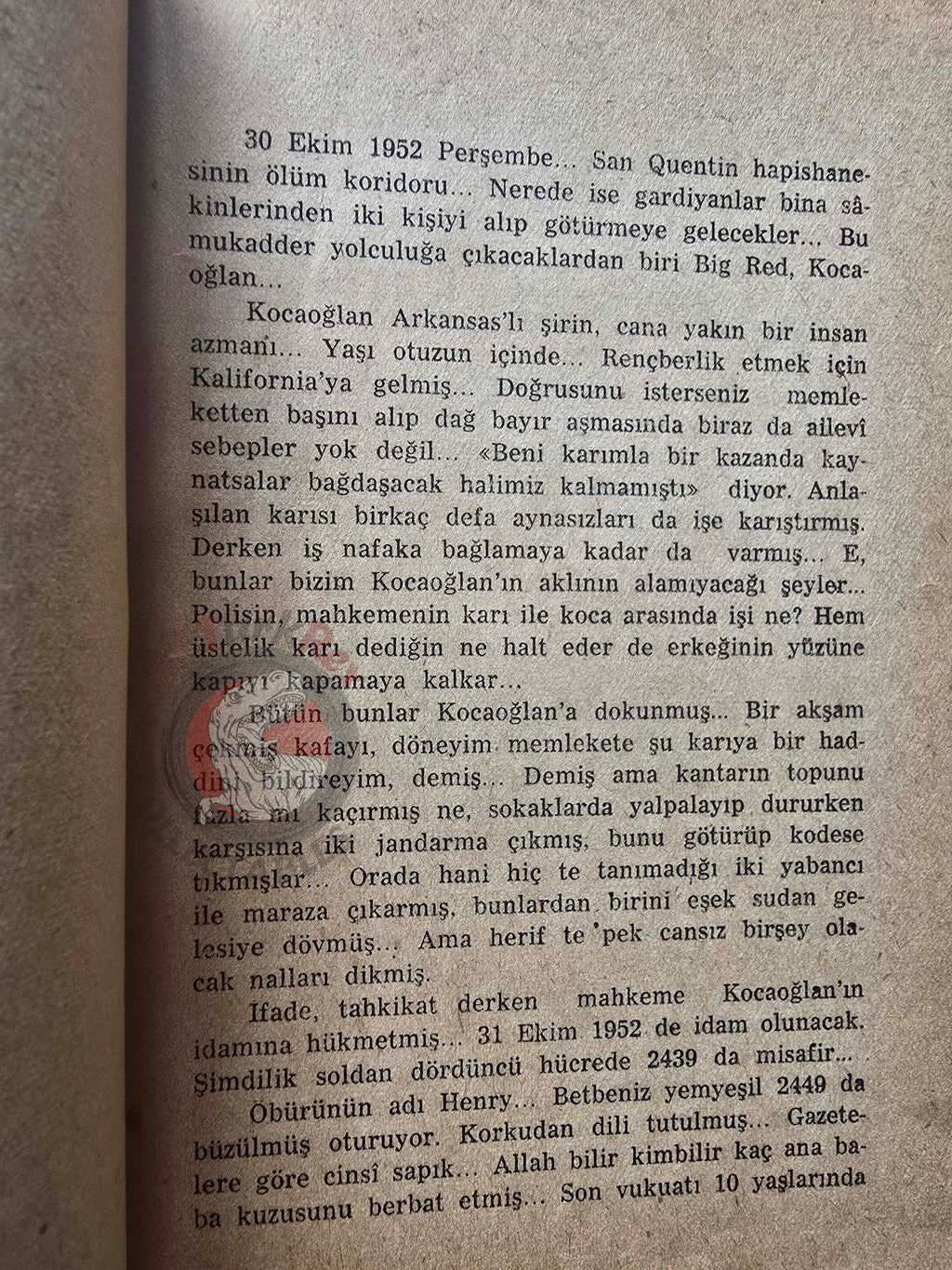 Caryl Chessman – Cell 2455, Death Row 1954 1st Turkish Book Turkey