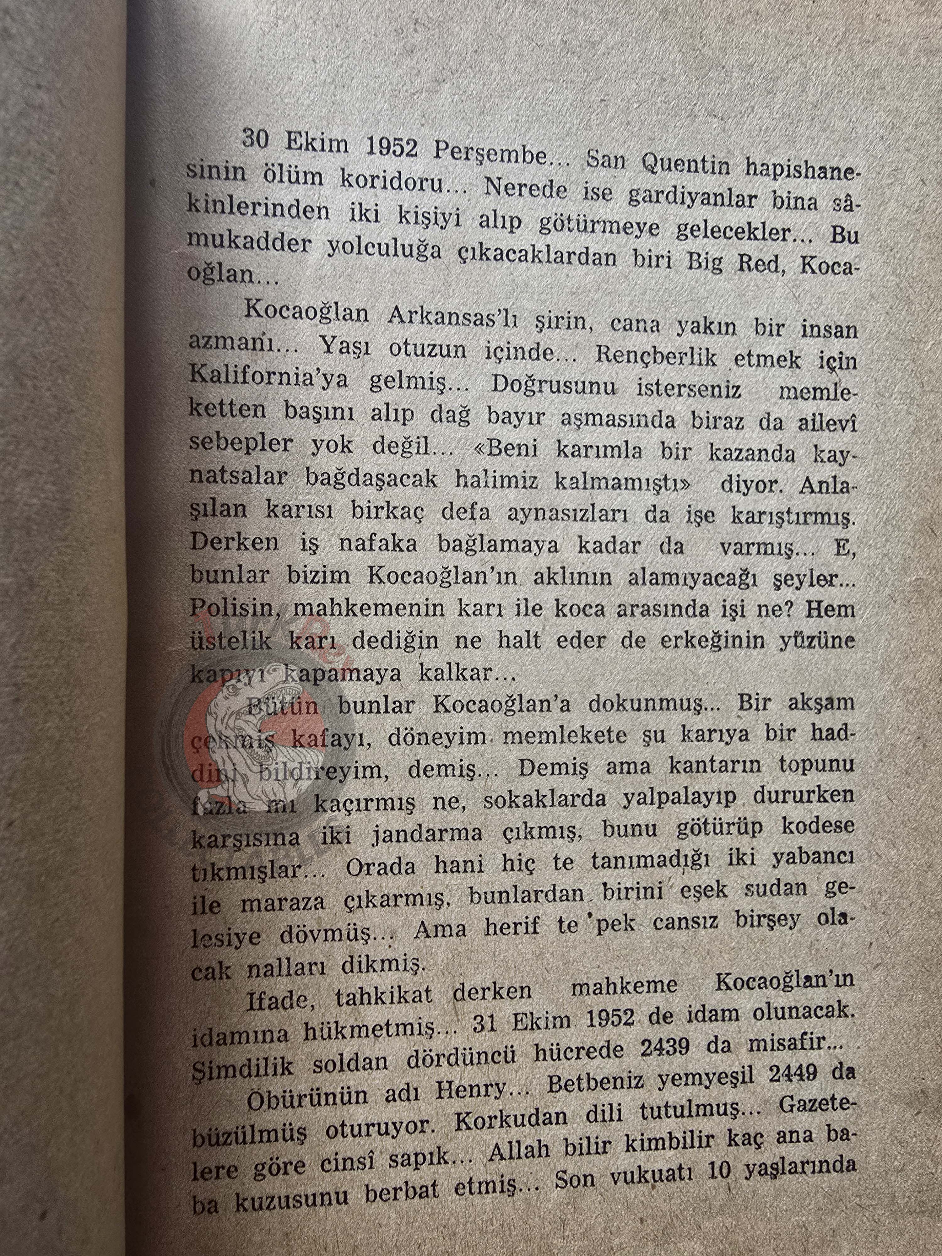 Caryl Chessman – Cell 2455, Death Row 1954 1st Turkish Book Turkey