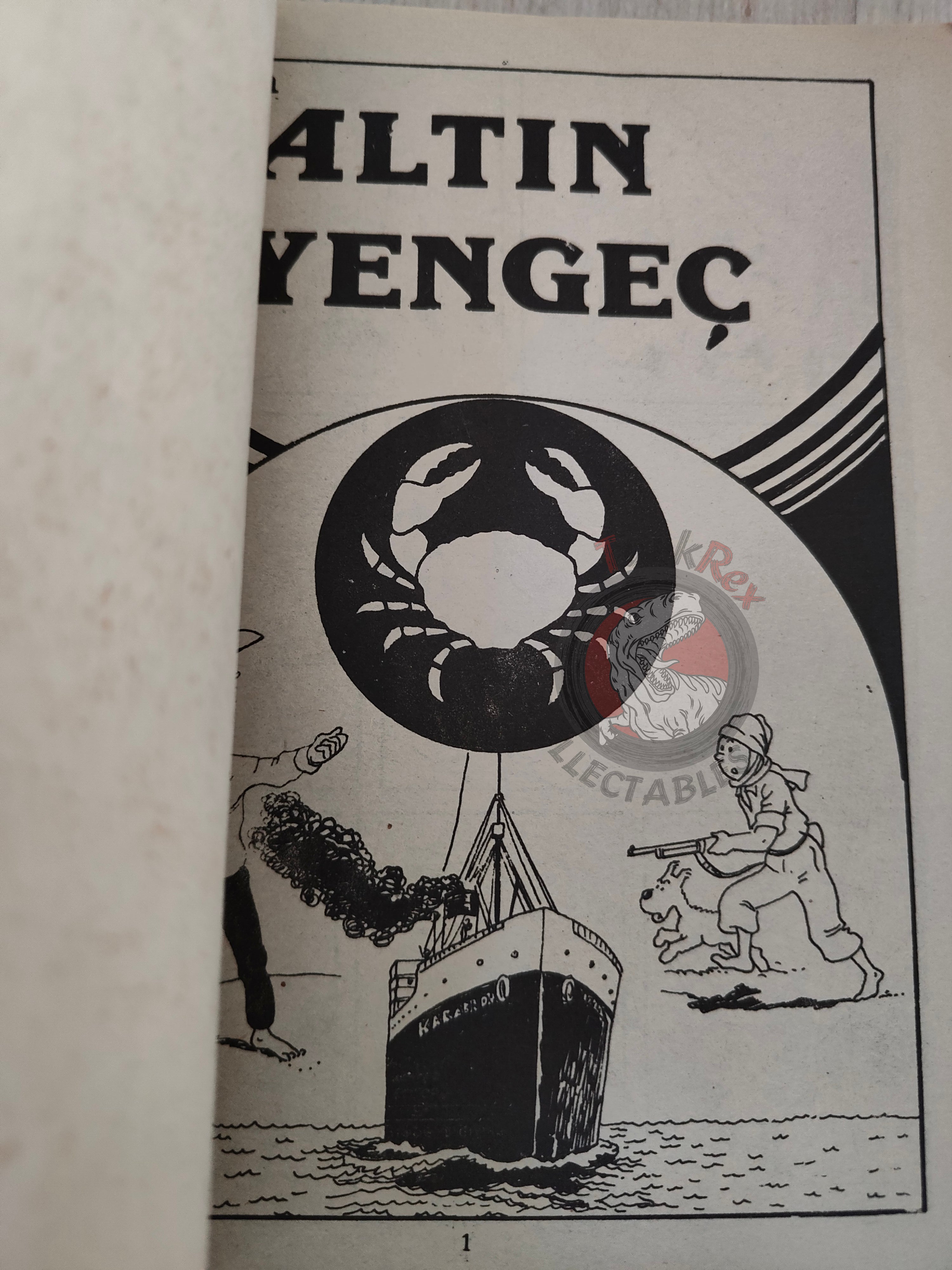 Tintin – The Crab with the Golden Claws mid 1980s Turkish Edition Comic Turkey 2