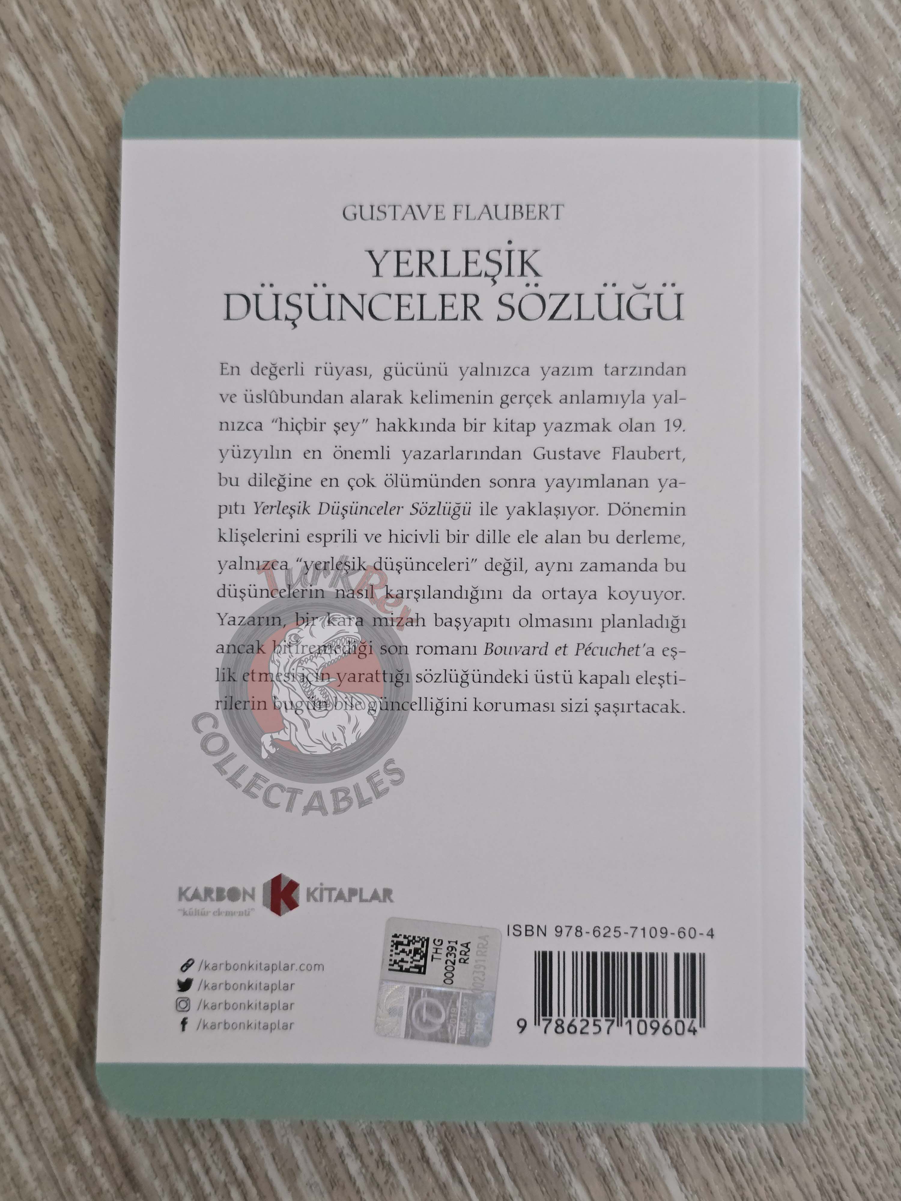 Gustave Flaubert – Dictionary of Received Ideas 2020 Turkish Book Turkey