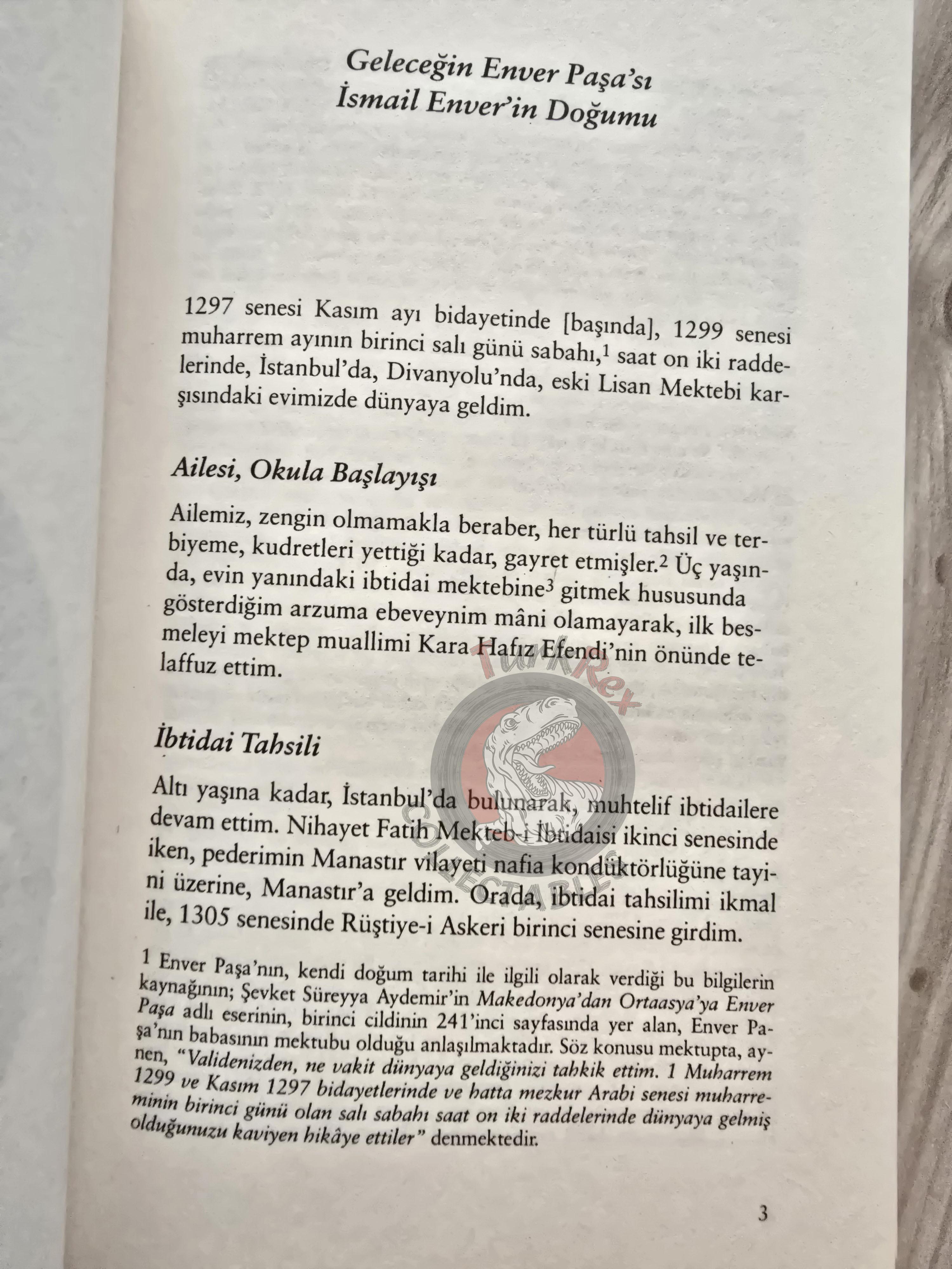 Memoirs of Enver Pasha 2007 Turkish Book Turkey WW1 Ottoman Empire