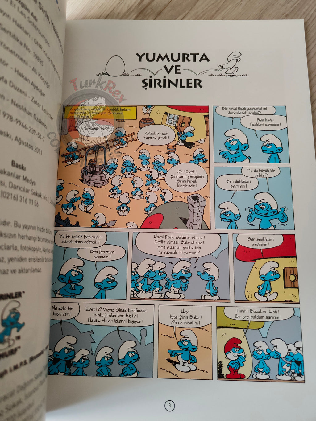 The Smurfs #4 The Egg and the Smurfs 2011 Turkish Comic Turkey Schtroumpf