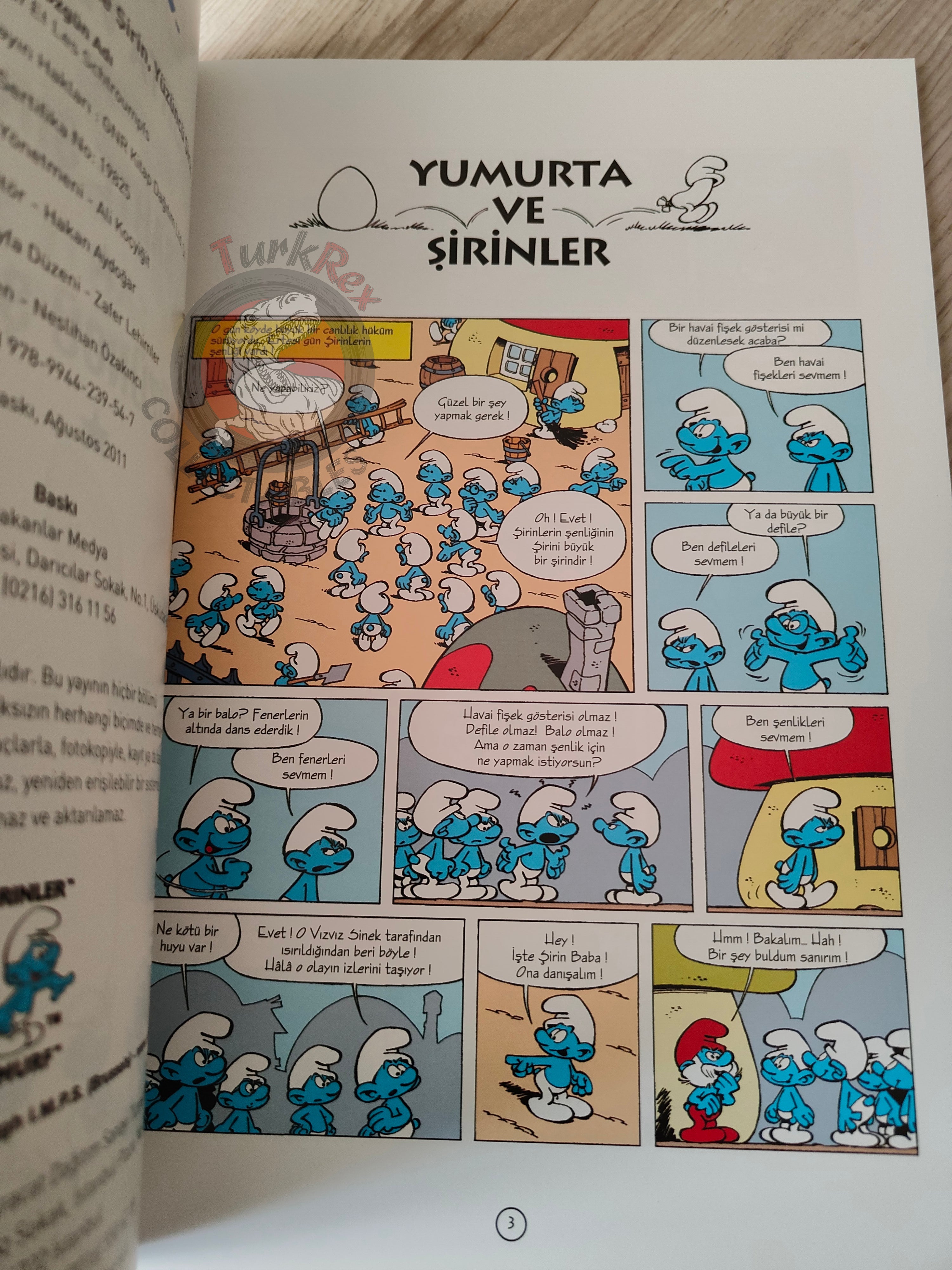 The Smurfs #4 The Egg and the Smurfs 2011 Turkish Comic Turkey Schtroumpf