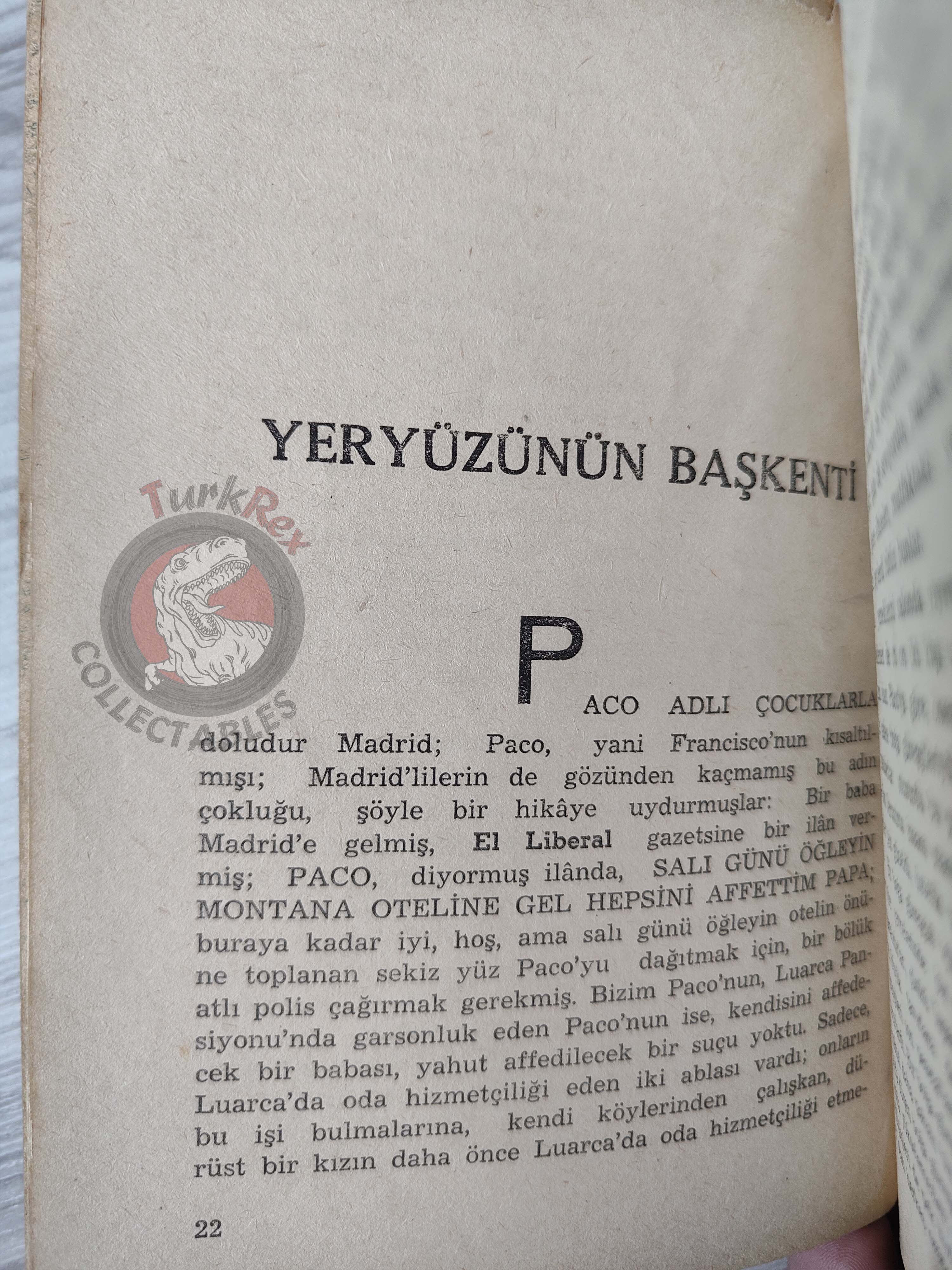 Ernest Hemingway – The Sea Change 1954 1st Turkish Book Turkey