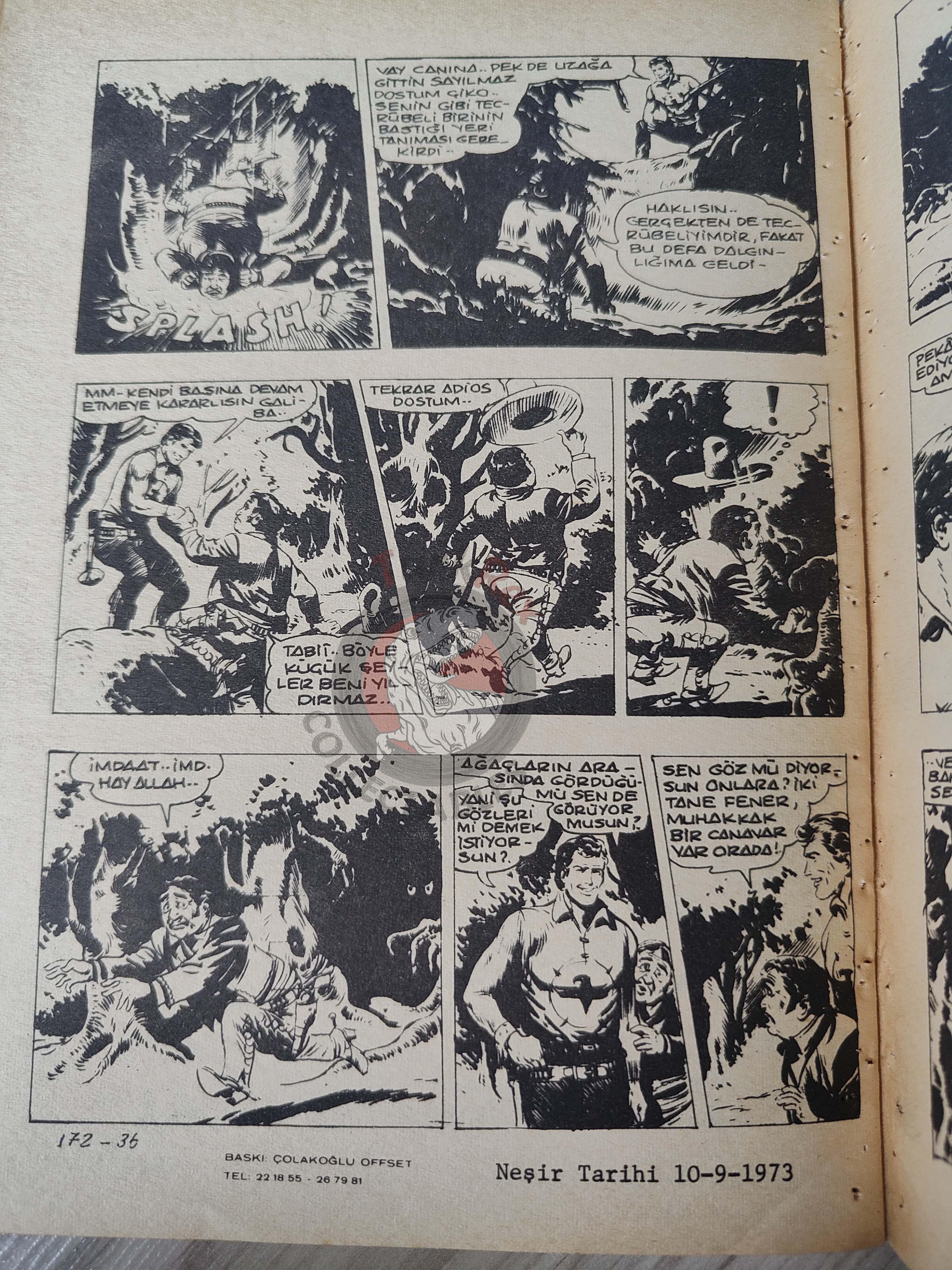 Zagor #1 1973 La foresta degli agguati Turkish Comic Turkey #172