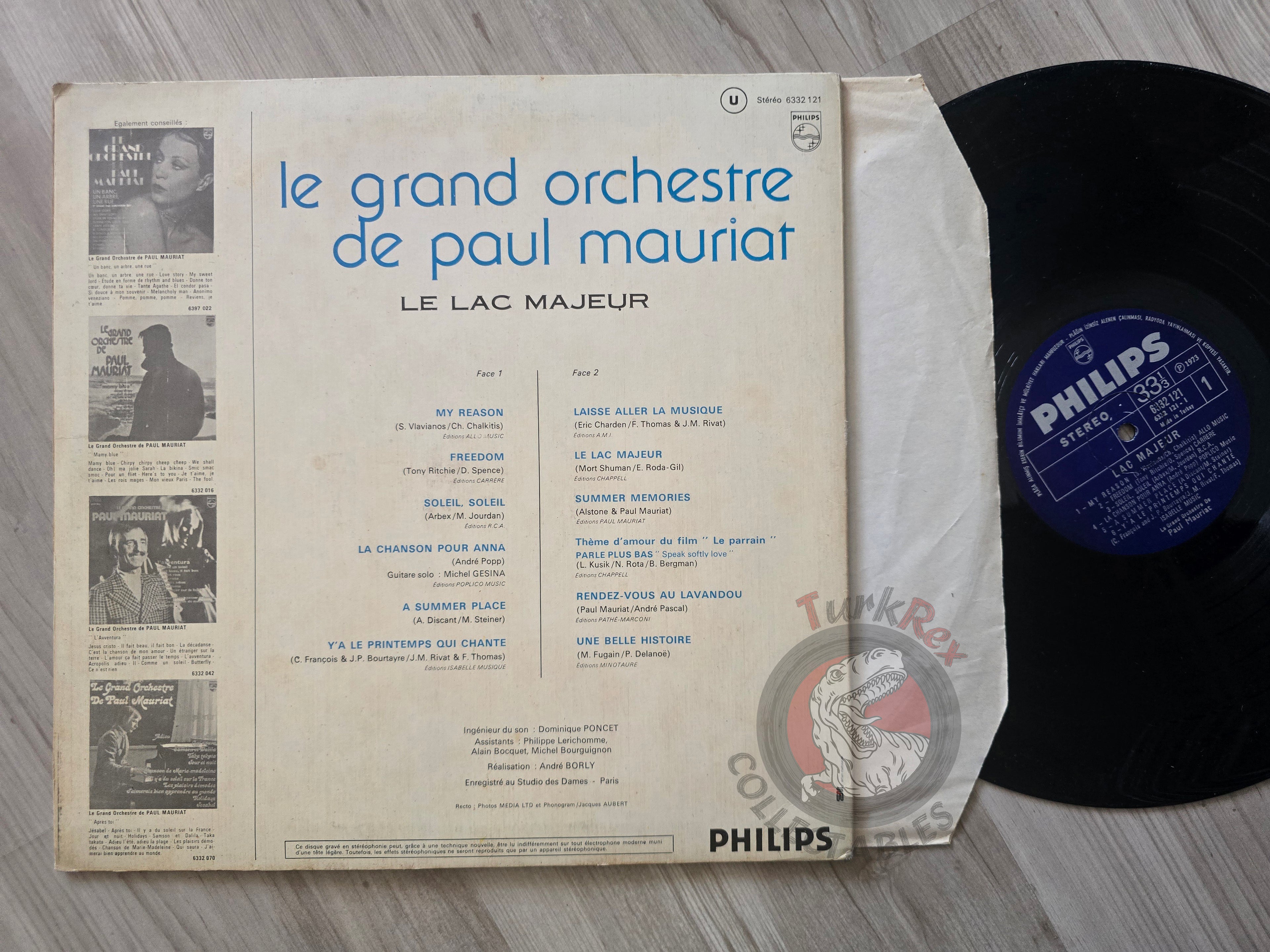 Paul Mauriat – Le Lac Majeur Turkish Pressing Vinyl Turkey Edition
