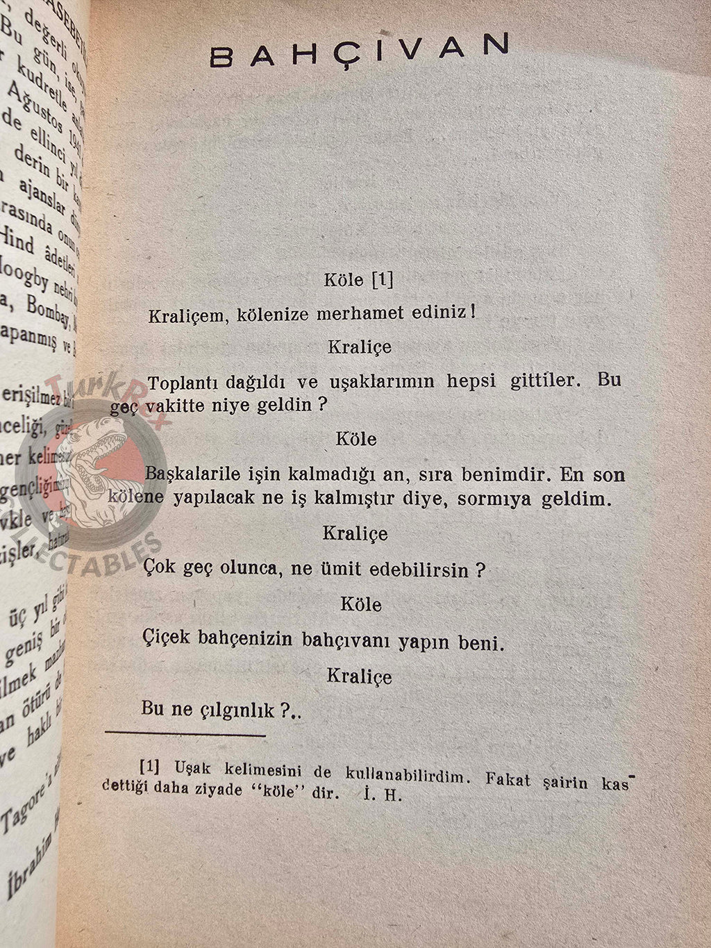 Rabindranath Tagore – The Gardener 1944 Turkish Book Turkey