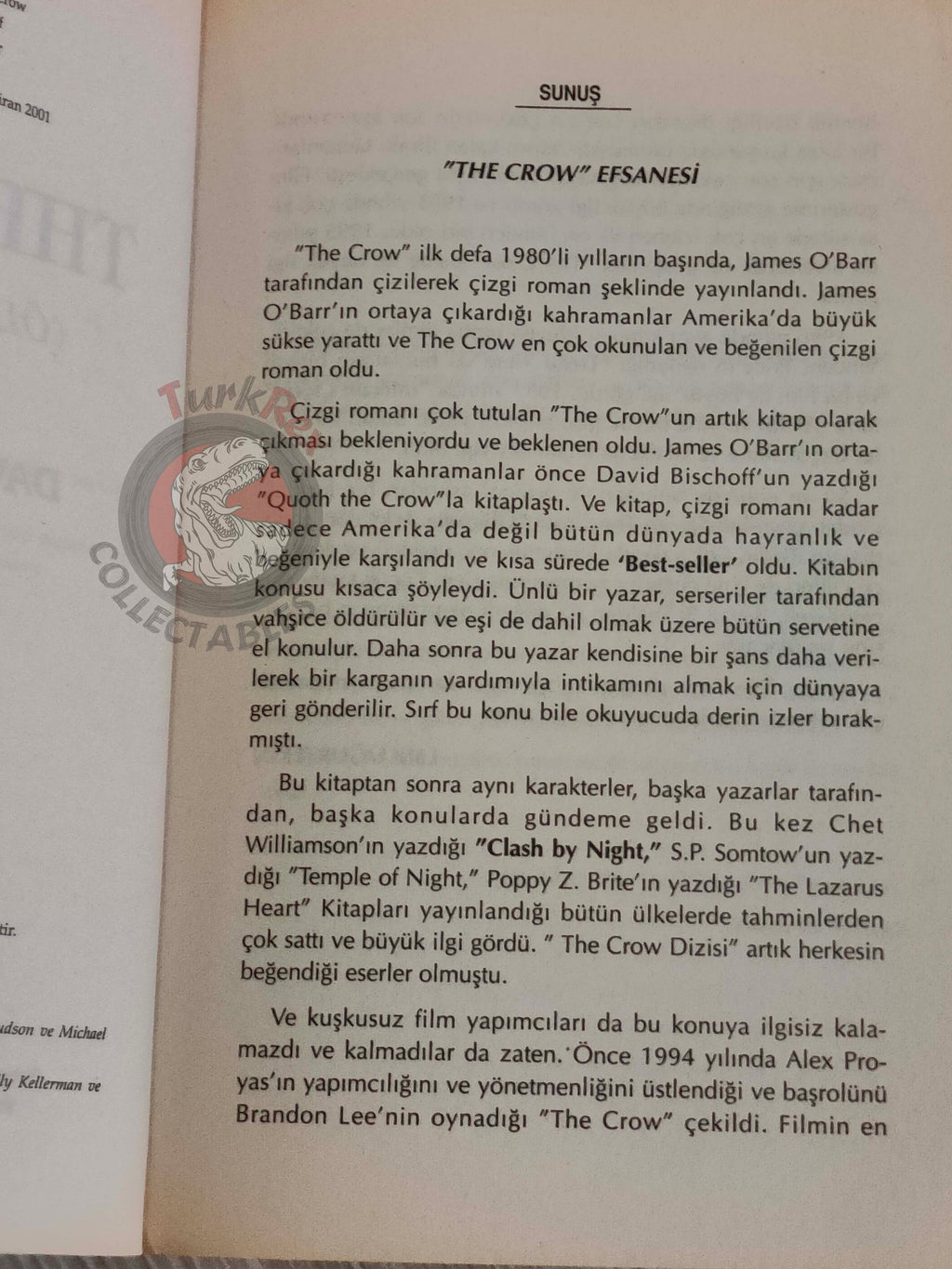 David Bischoff – The Crow: Quoth the Crow 2001 1st Turkish Book Turkey