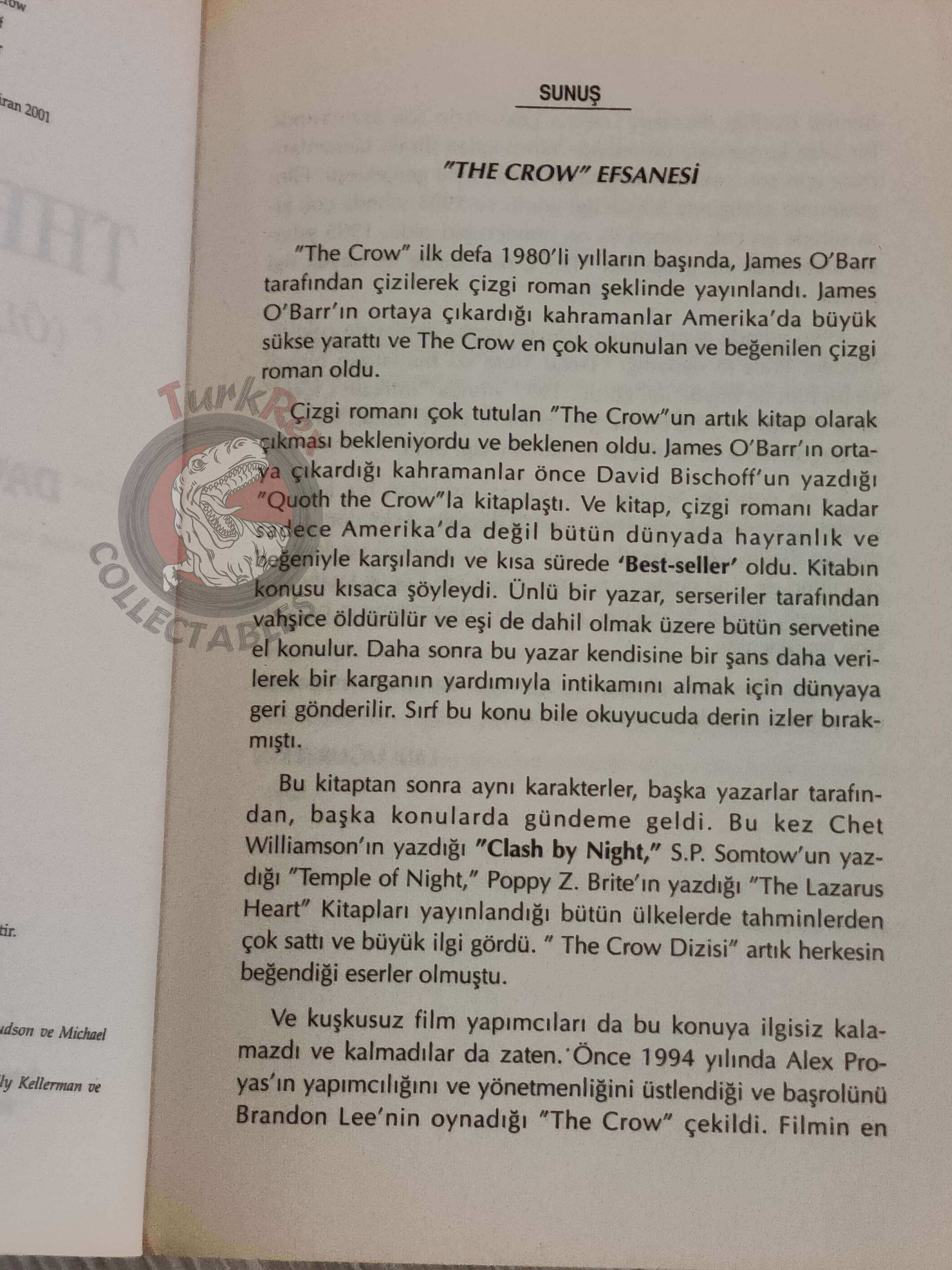 David Bischoff – The Crow: Quoth the Crow 2001 1st Turkish Book Turkey