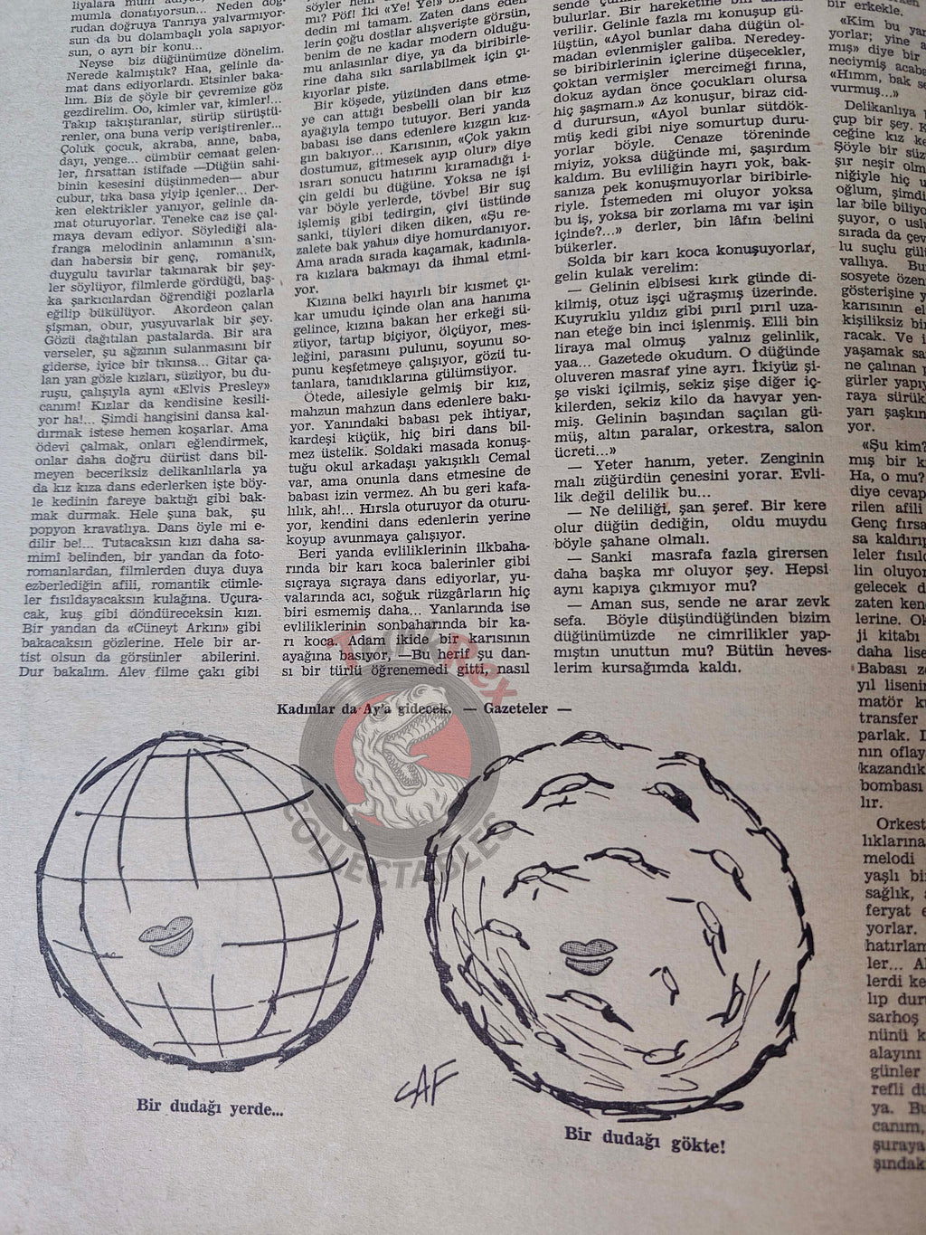 Akbaba 1969 Uncle Sam and the Magic Moon Soil Turkish Magazine Turkey Apollo 11 Space