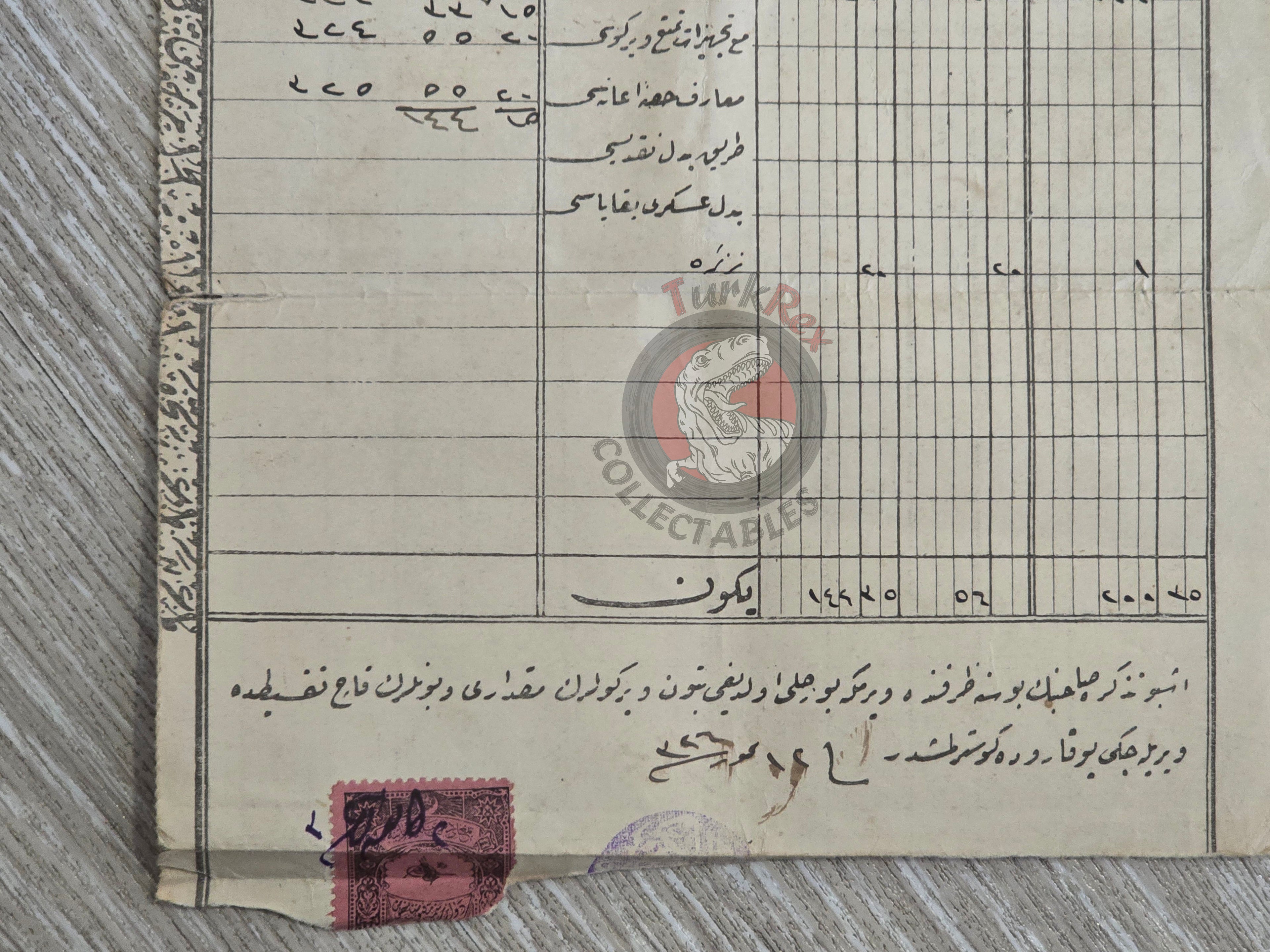 Ottoman Real Estate Tax Receipt 1910 Istanbul Armenian citizen Armenia