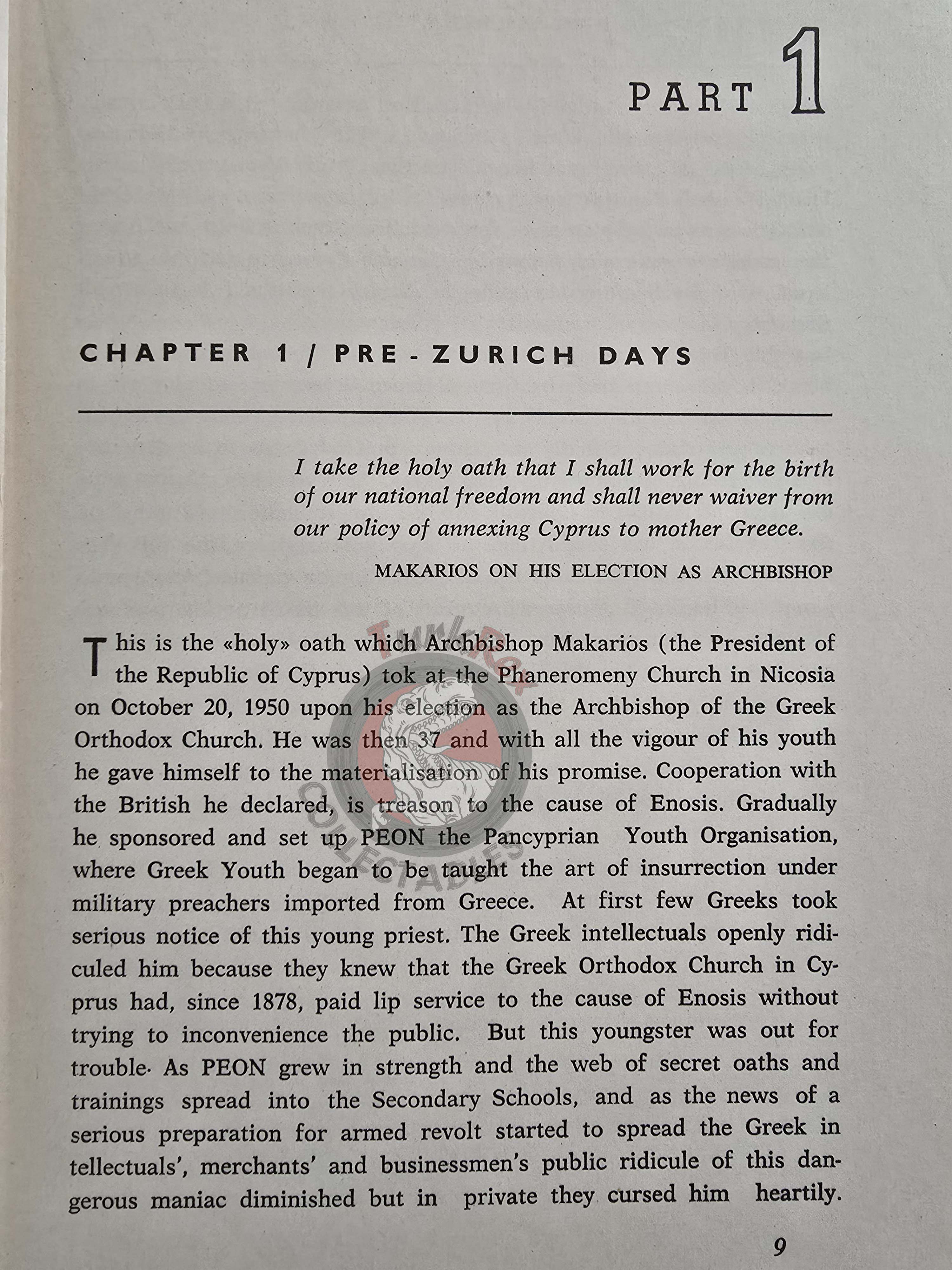Cyprus: Past / Present / Future 1964 1st English Book Turkey with map and photos