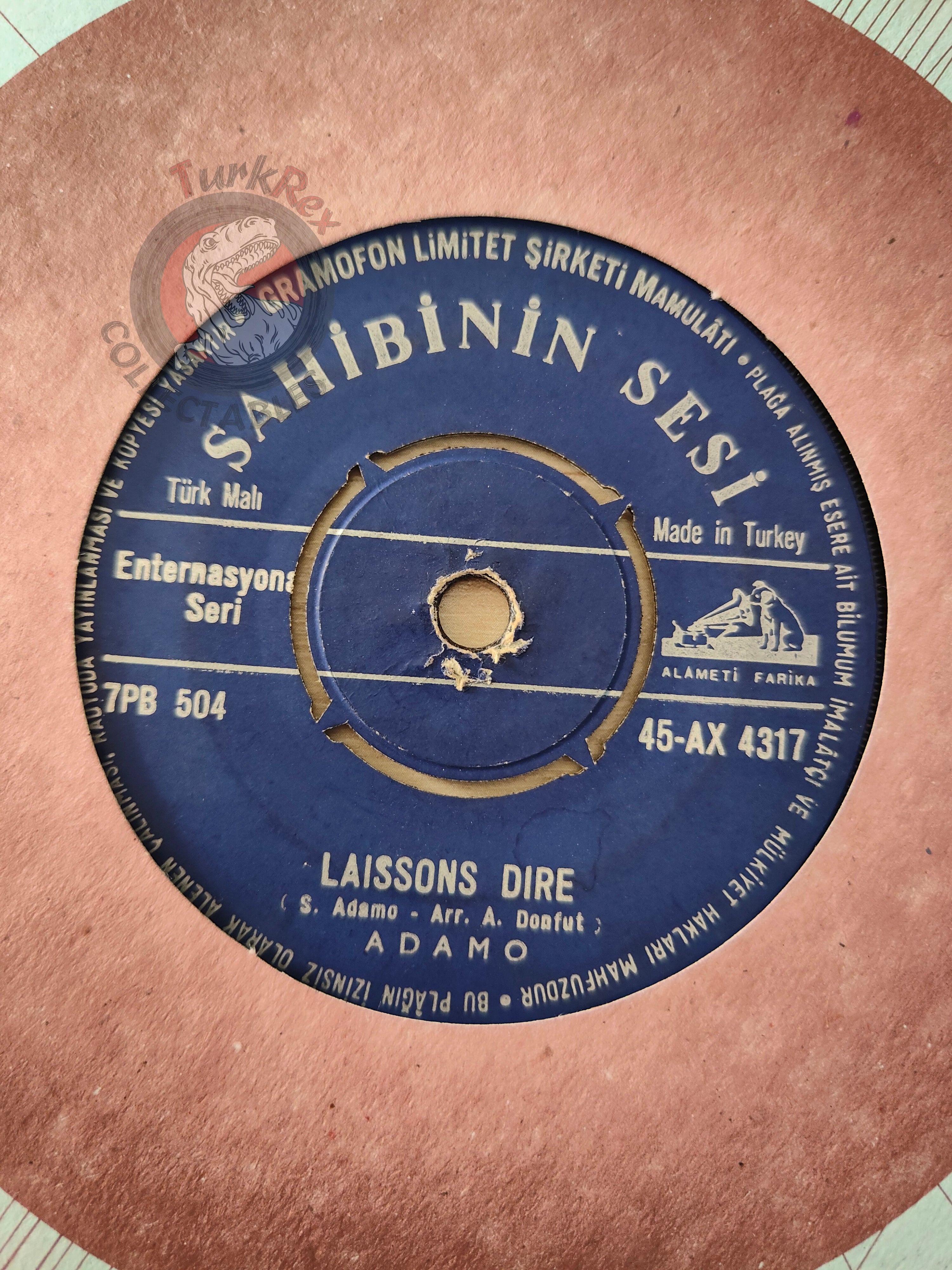 Adamo – Sans Toi Mamie 7" Turkish Pressing Vinyl Turkey Edition