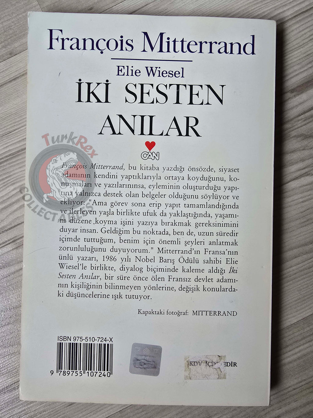 François Mitterrand – Mémoire à Deux Voix 1996 1st Turkish Book Turkey