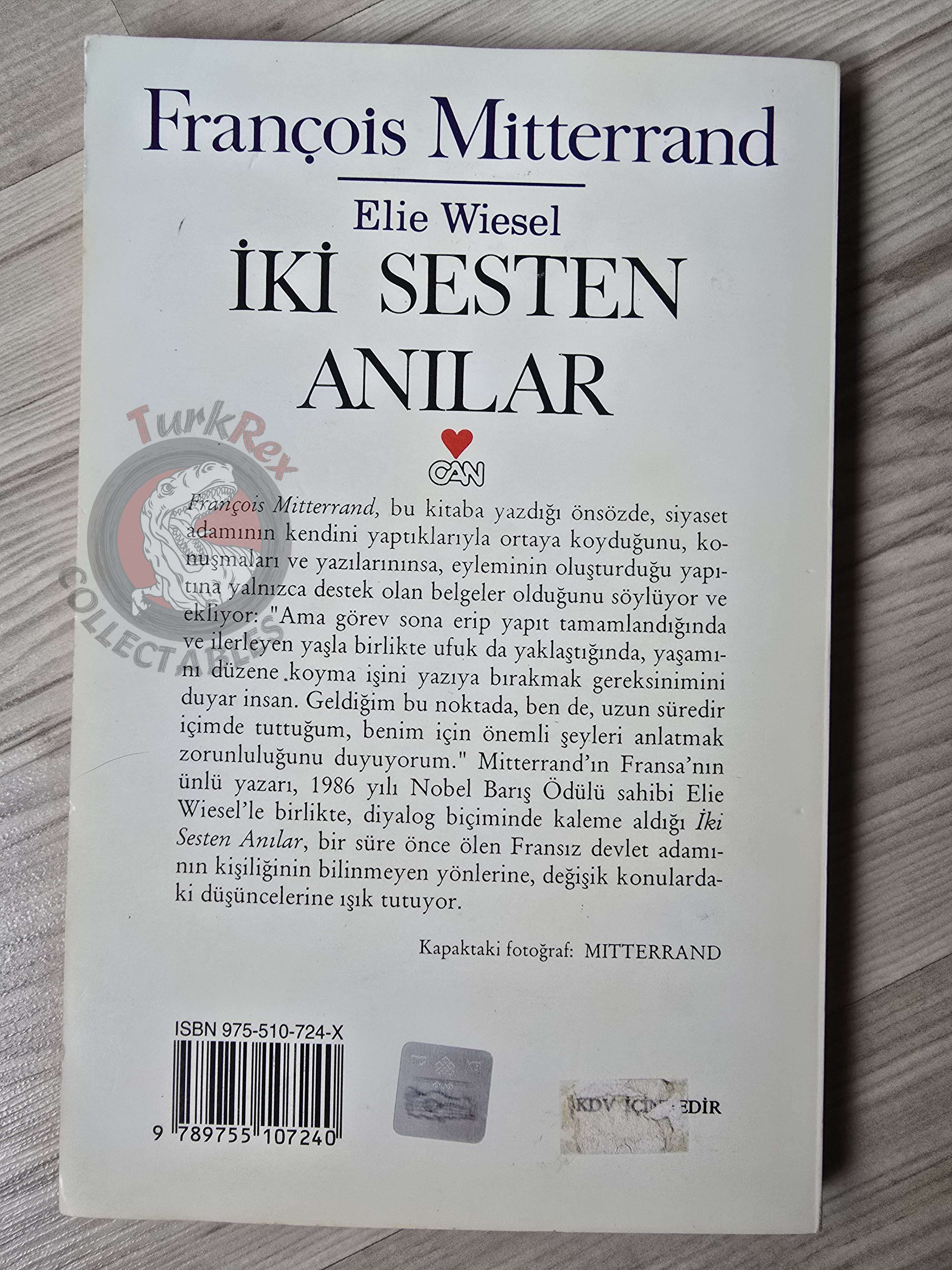 François Mitterrand – Mémoire à Deux Voix 1996 1st Turkish Book Turkey