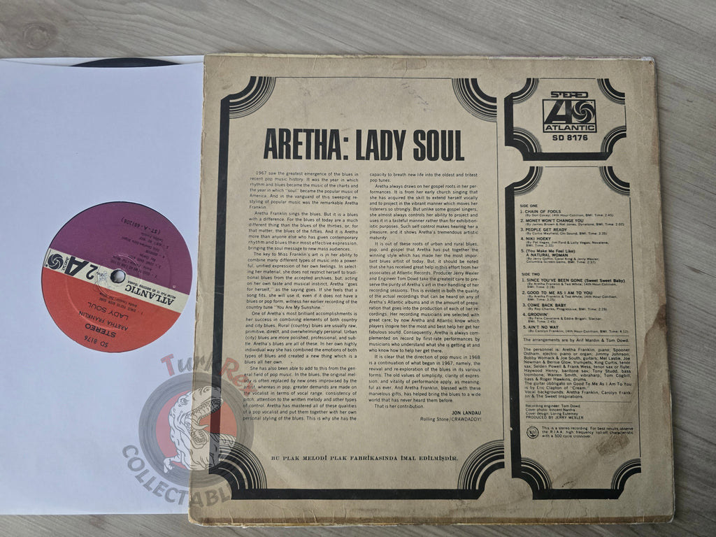 Aretha Franklin – Lady Soul Turkish Pressing Vinyl Turkey Edition