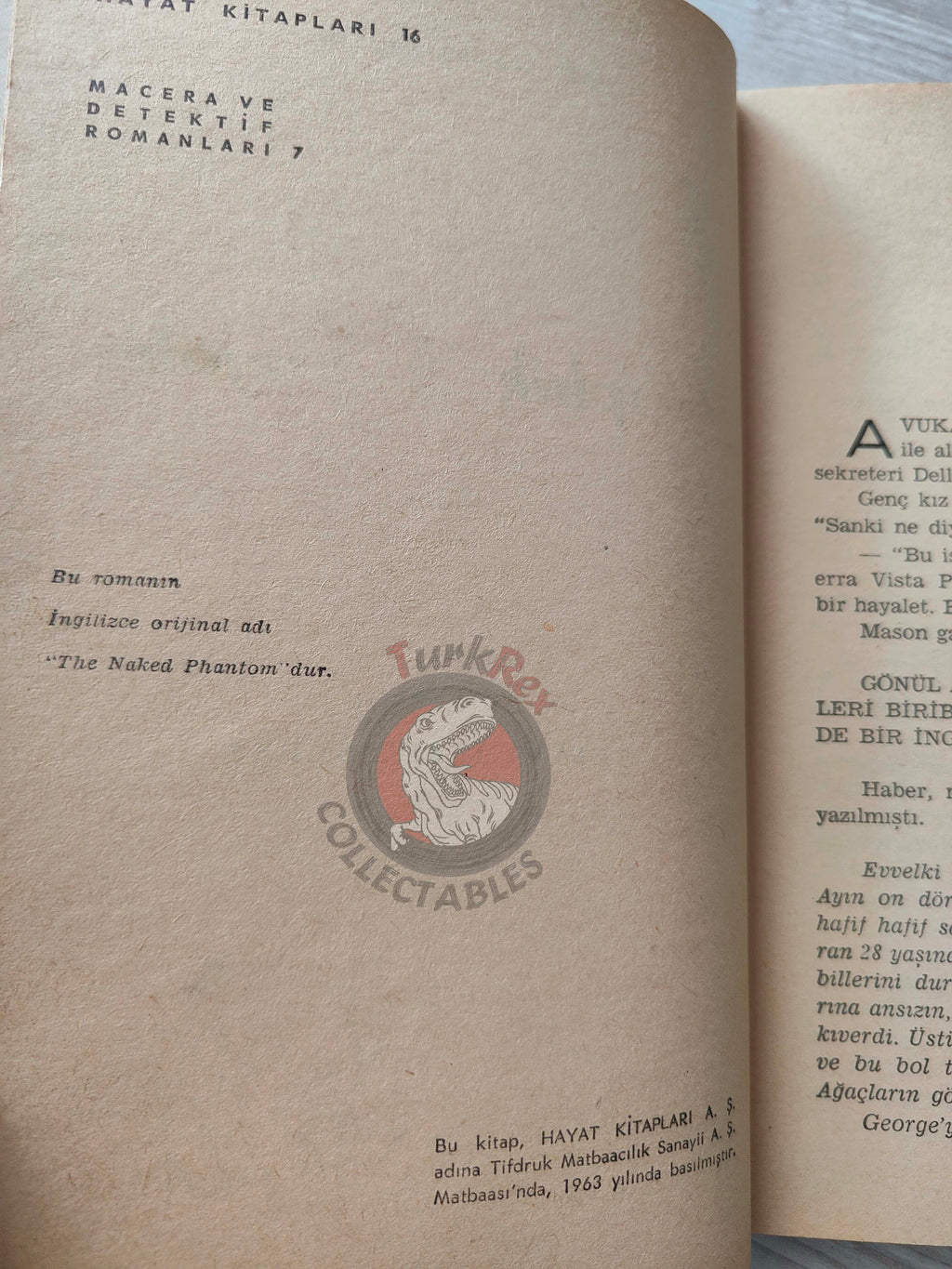 Erle Stanley Gardner – The Case of the Glamorous Ghost 1963 Turkish Book Turkey