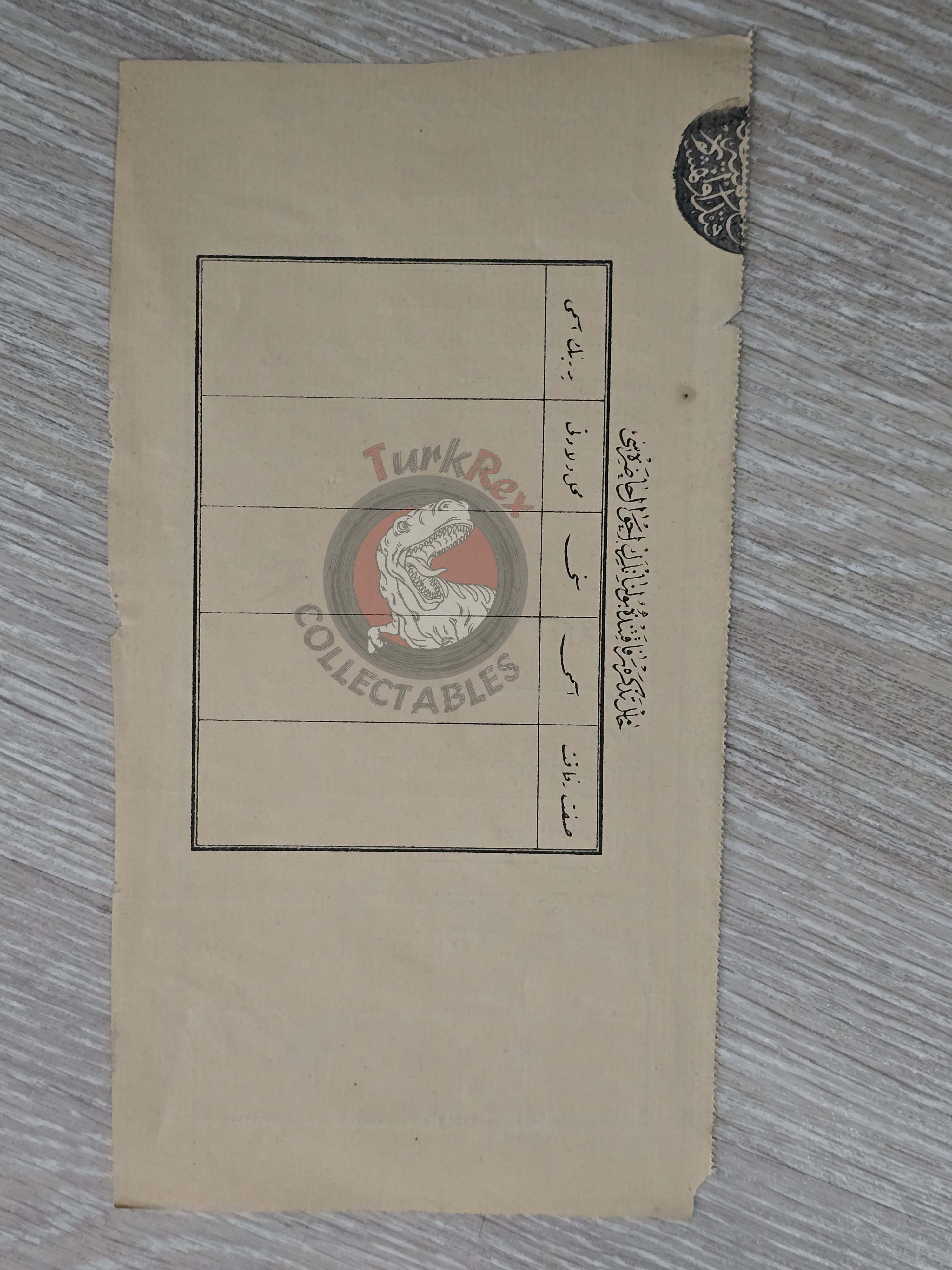 Ottoman Travel Permit 1888 Sivas Divriği Horavenk Armenian Citizen Armenia