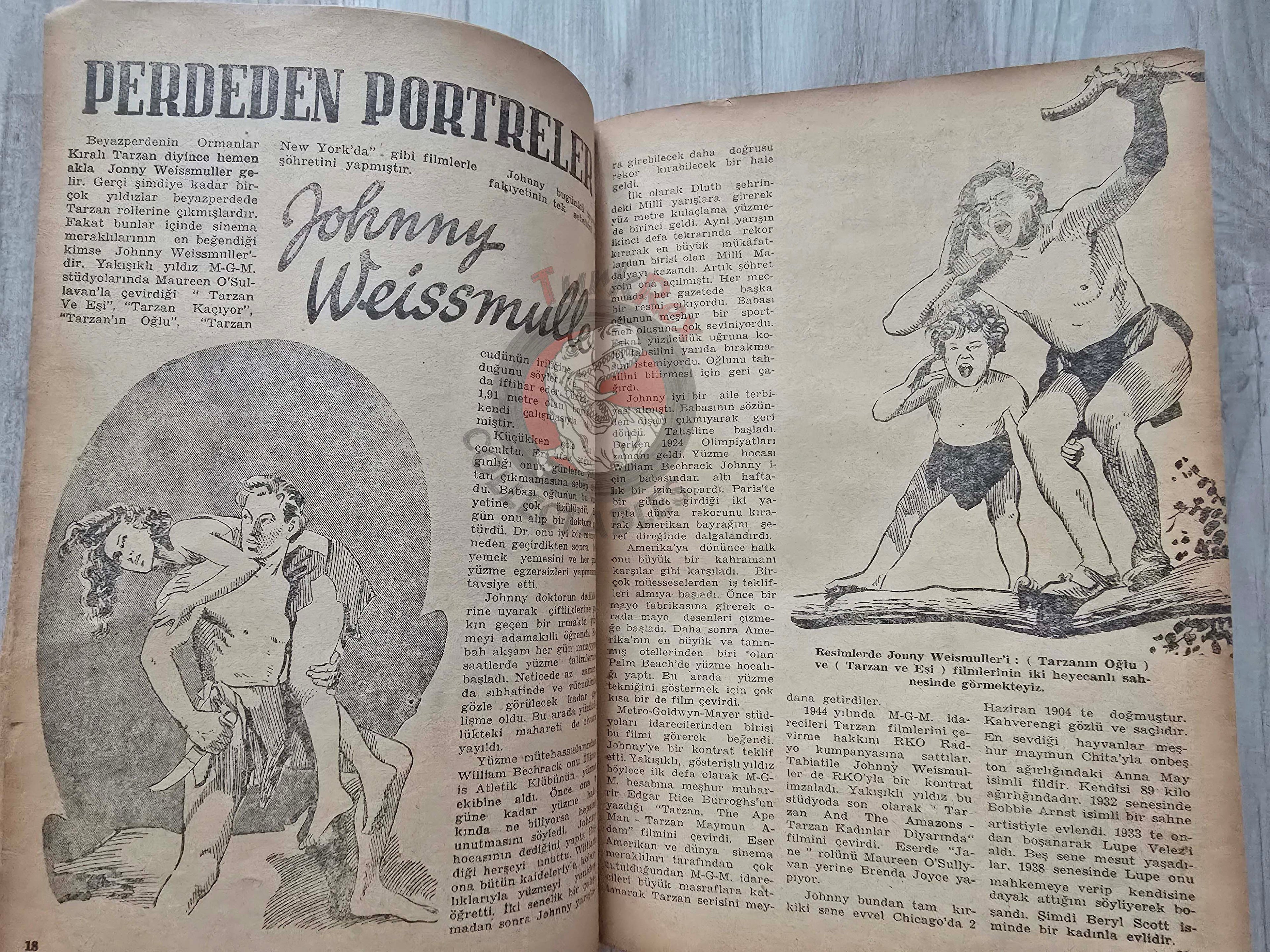 1001 Roman 1946 Jungle Jim Johnny Weissmuller Turkish Comic Turkey Salome Where She Danced