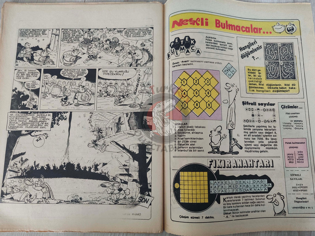 Asterix – Asterix and the Banquet 80s Turkish Edition Comic Turkey