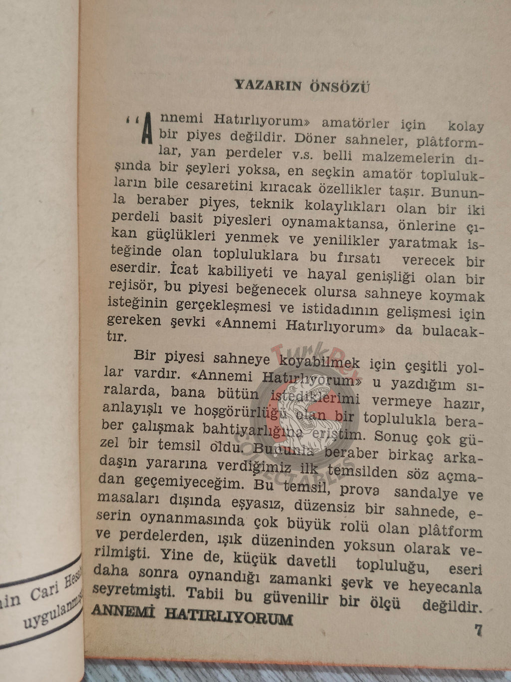 John Van Druten – I Remember Mama 1955 1st Turkish Book Turkey