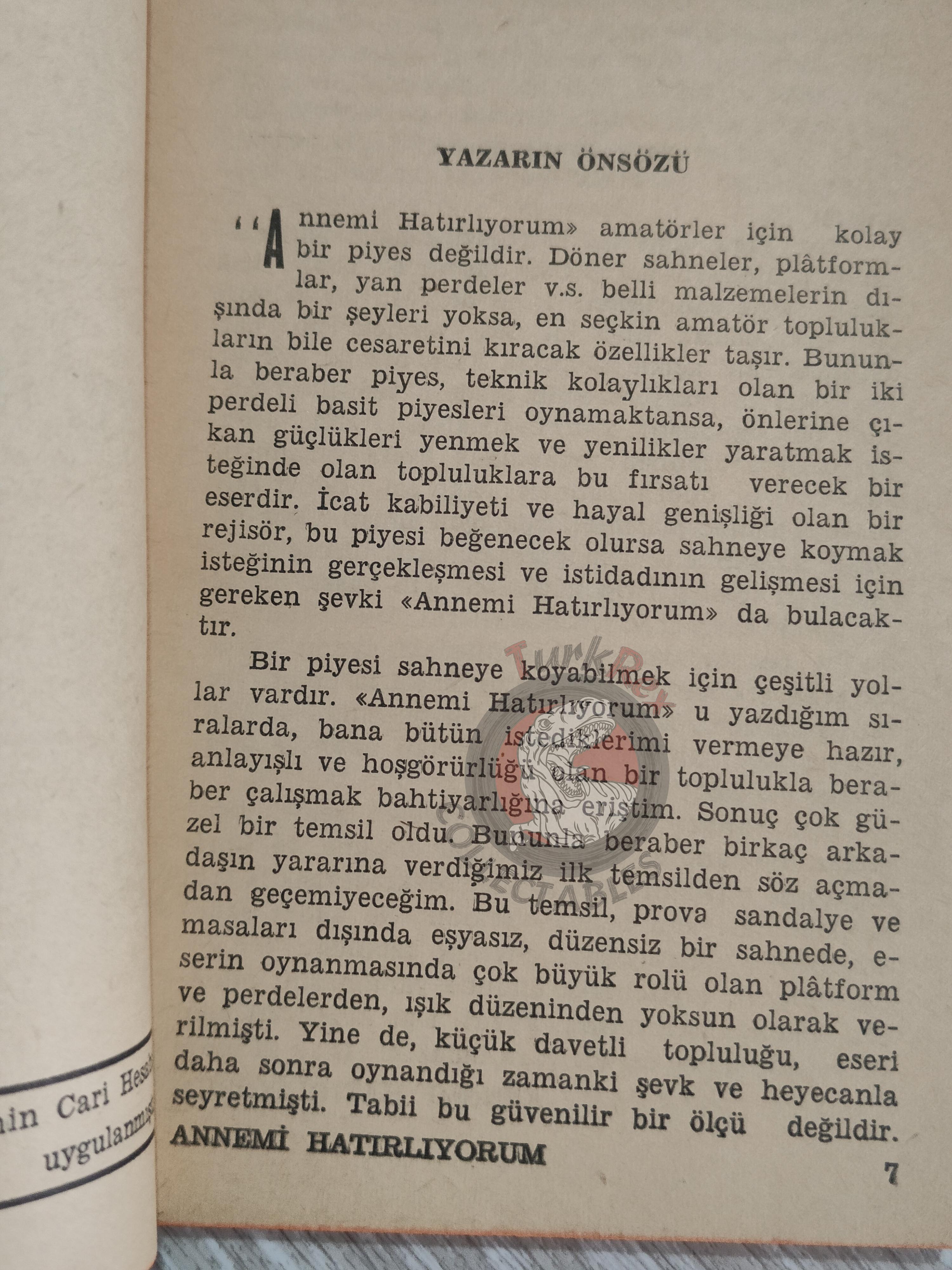 John Van Druten – I Remember Mama 1955 1st Turkish Book Turkey
